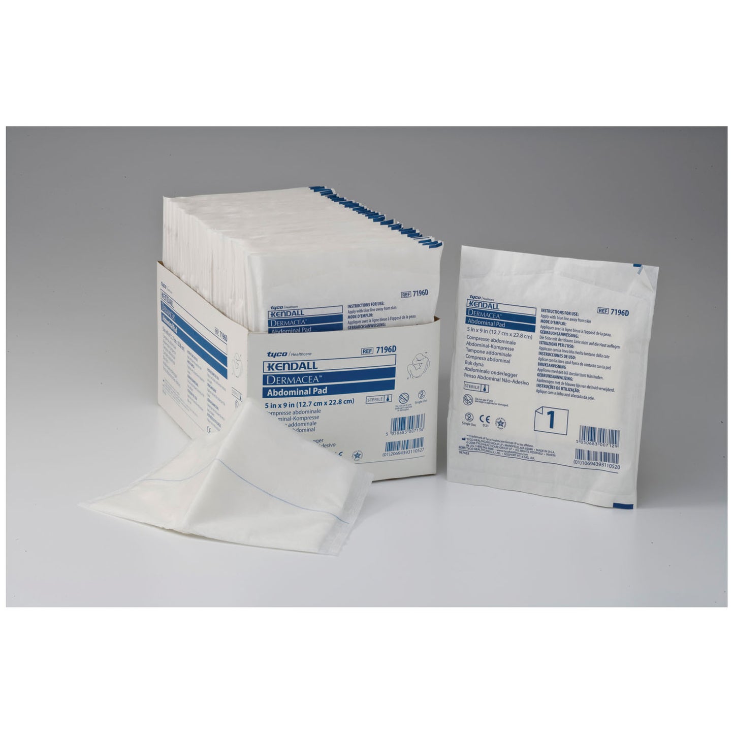 CARDINAL HEALTH DERMACEA ABDOMINAL PADS, 432 per case