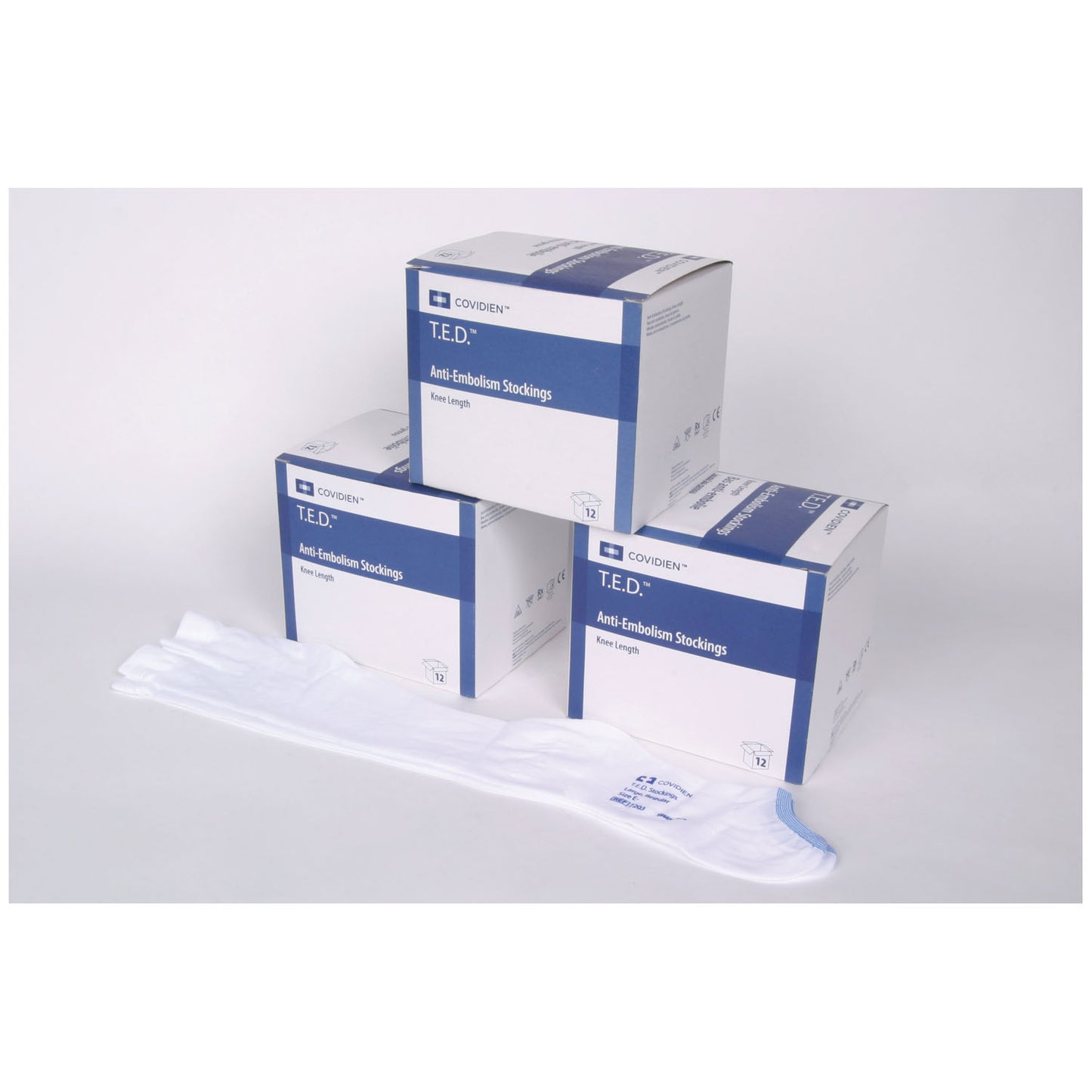 CARDINAL HEALTH T.E.D. ANTI-EMBOLISM STOCKINGS - KNEE LENGTH, 12 pairs per carton