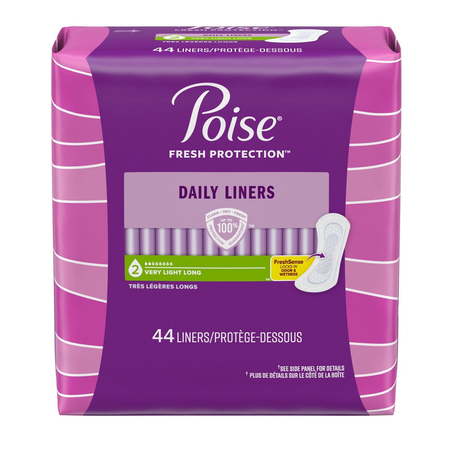 KIMBERLY-CLARK POISE LINERS, 44 per pack, 6 packs per case