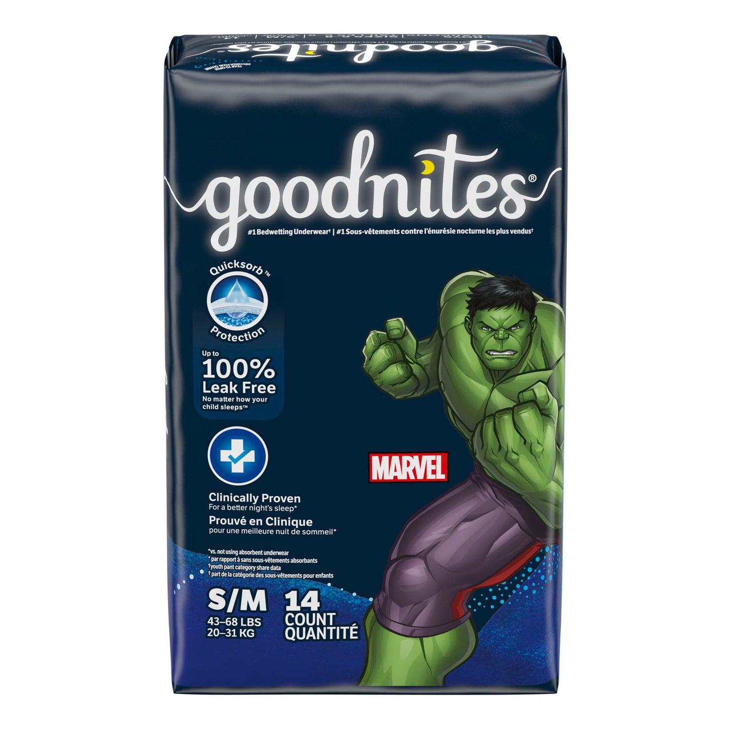 KIMBERLY-CLARK GOODNITES UNDERPANTS, 14 per pack, 4 packs per case