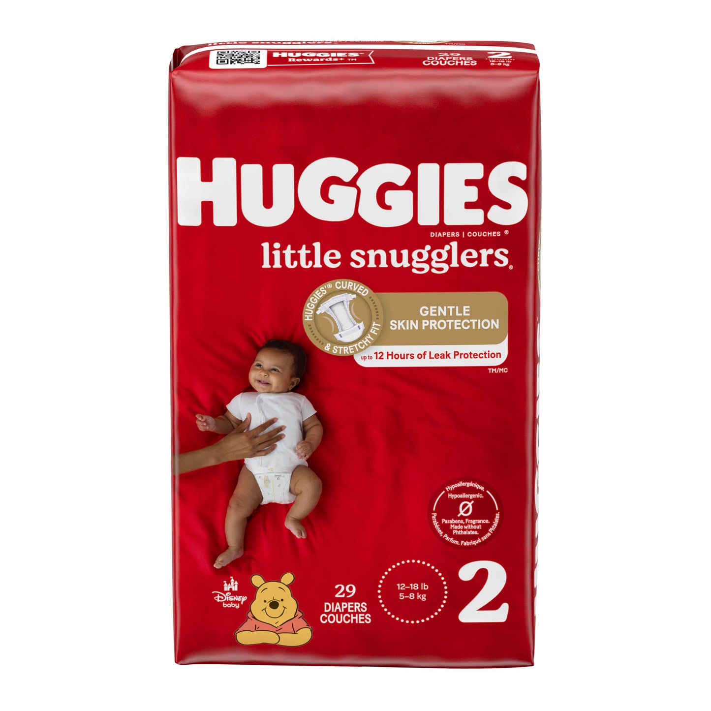 KIMBERLY-CLARK HUGGIES LITTLE SNUGGLERS DIAPERS, 29 per pack, 4 packs per case