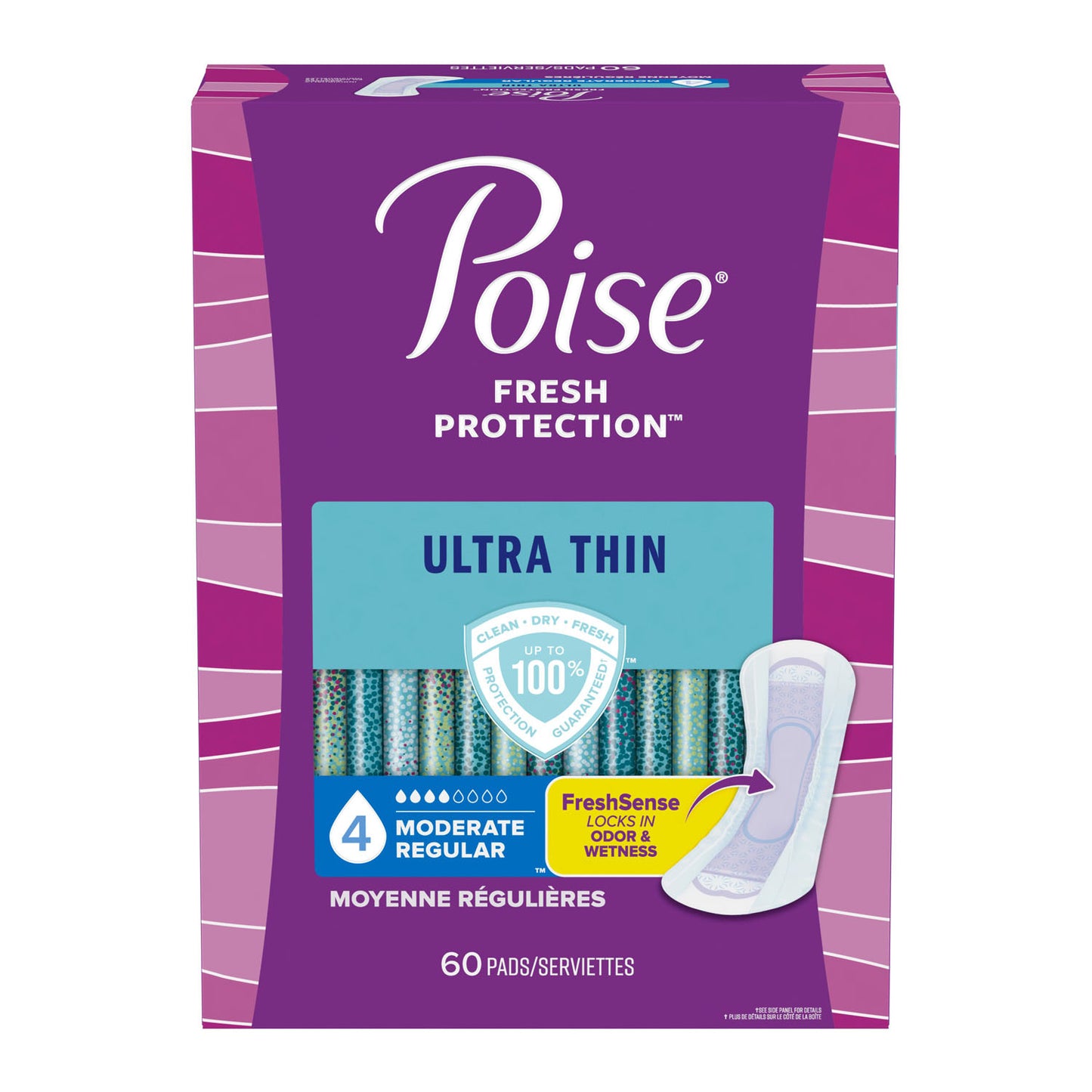 KIMBERLY-CLARK POISE PADS, 60 per pack, 3 packs per case