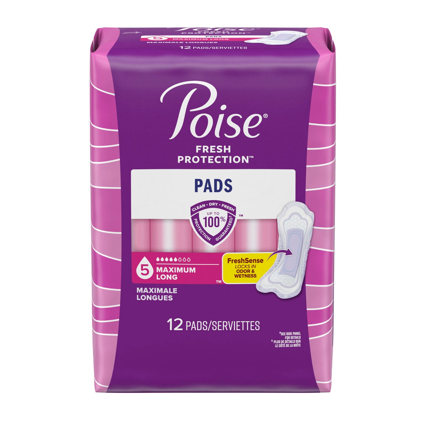 KIMBERLY-CLARK POISE PADS, 12 per pack, 4 packs per case