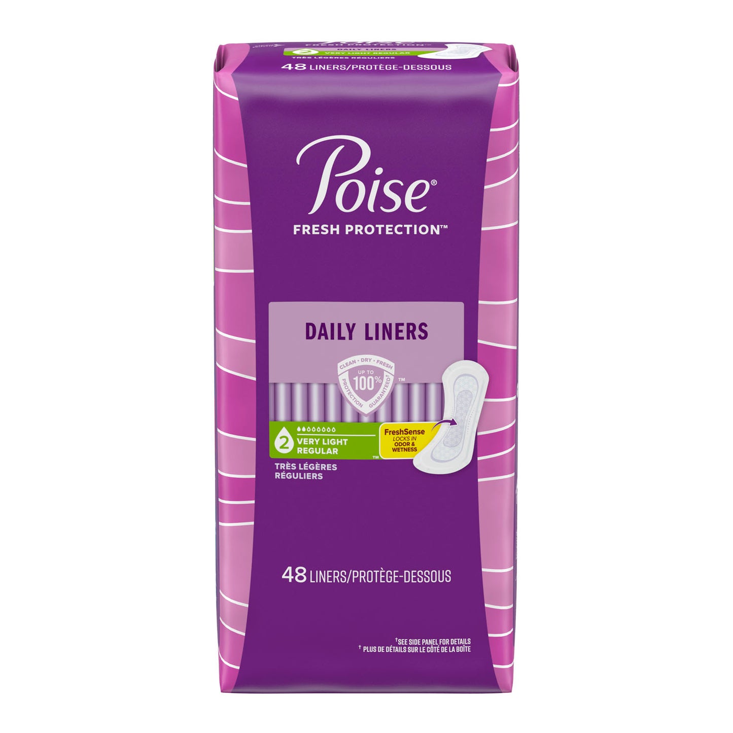 KIMBERLY-CLARK POISE LINERS, 48 per pack, 4 packs per case