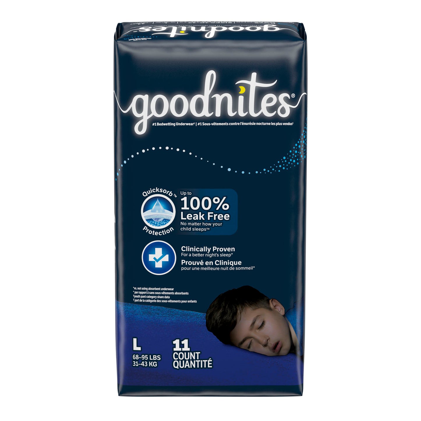 KIMBERLY-CLARK GOODNITES UNDERPANTS, 11 per pack, 4 packs per case