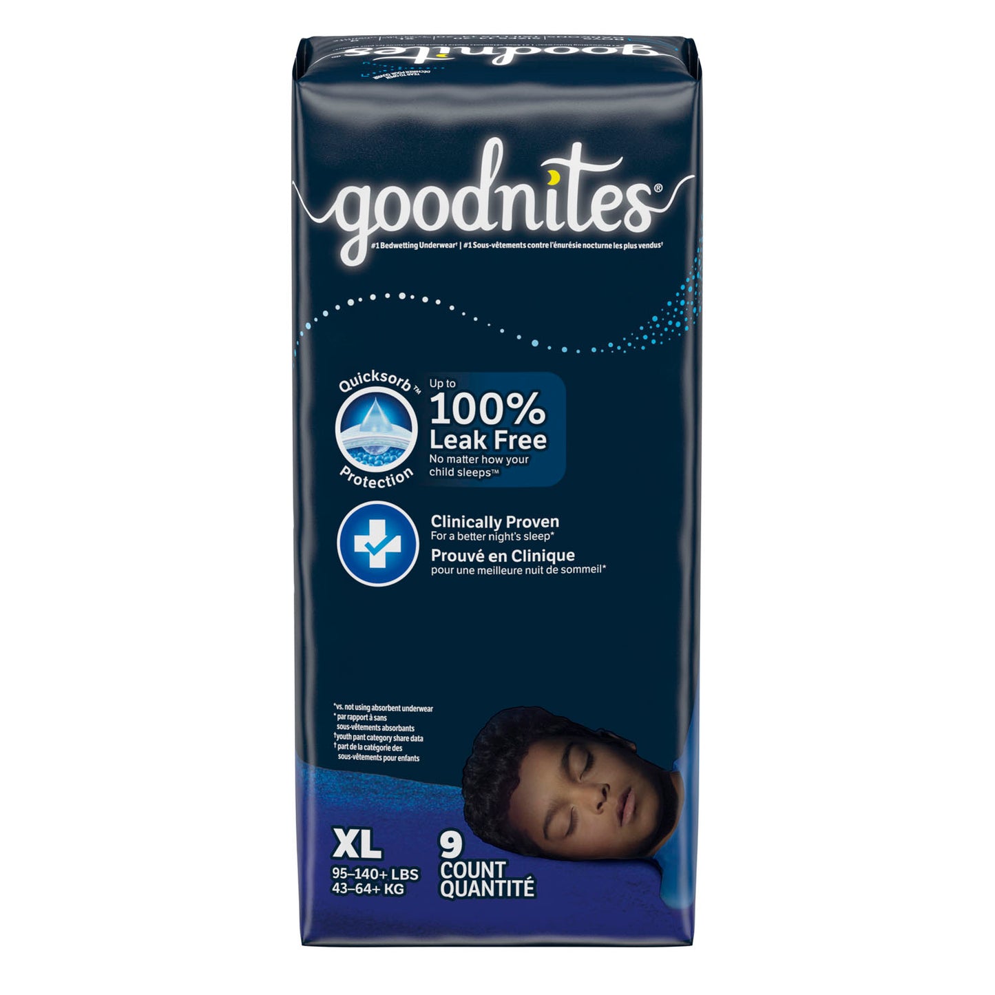 KIMBERLY-CLARK GOODNITES UNDERPANTS, 9 per pack, 4 packs per case