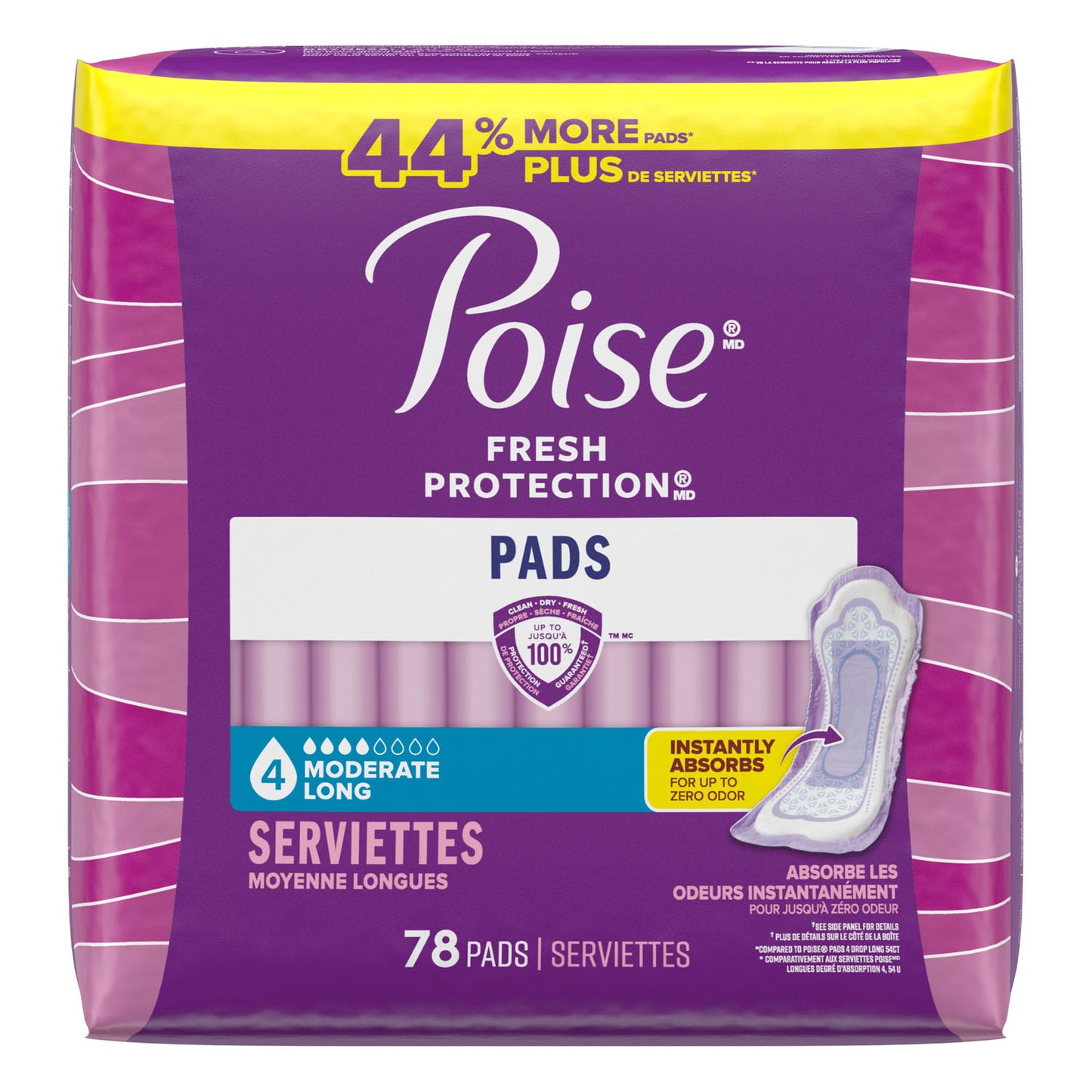 KIMBERLY-CLARK POISE PADS, 78 per pack, 2 packs per case
