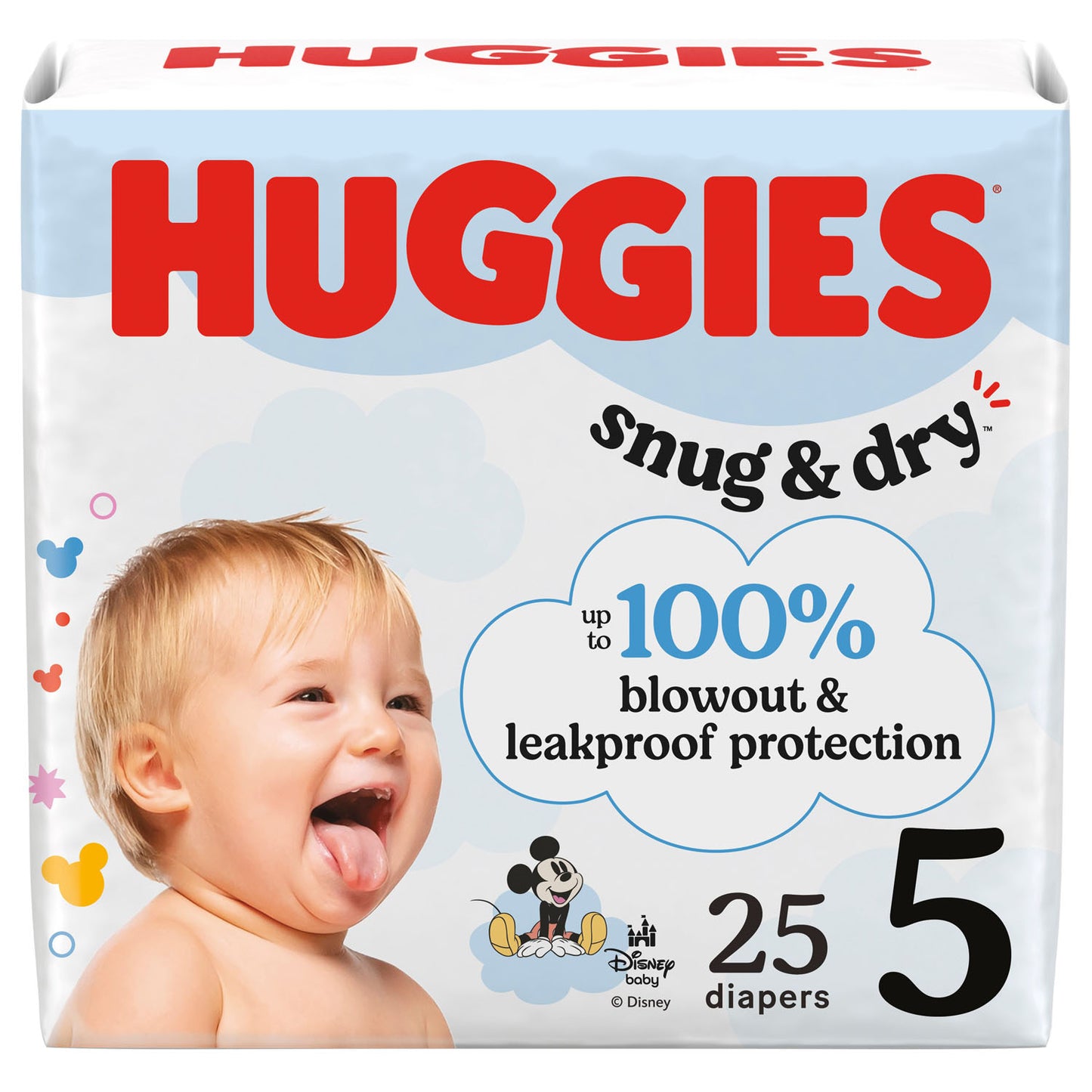 KIMBERLY-CLARK HUGGIES SNUG & DRY DIAPERS, 25 per pack, 4 packs per case