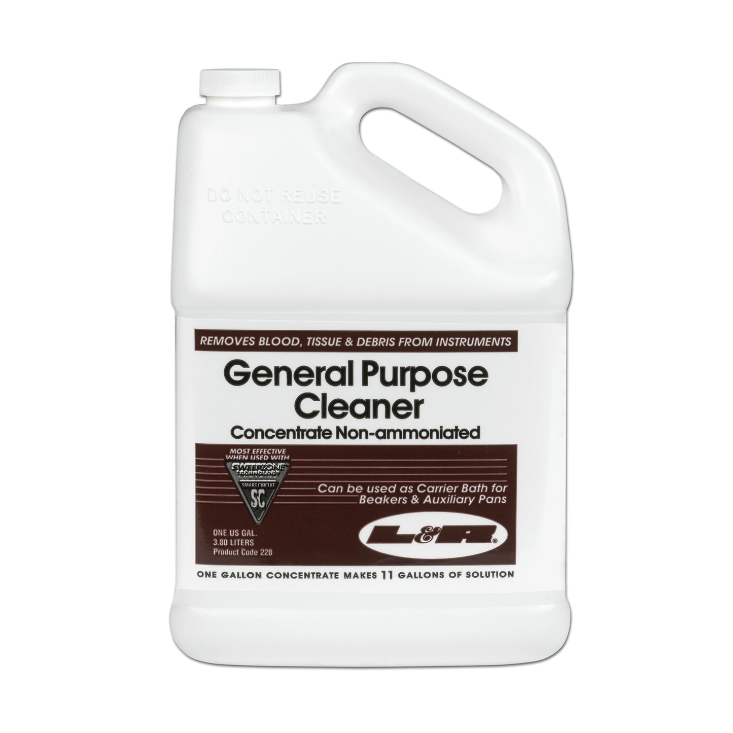 L&R GENERAL PURPOSE CLEANER CONCENTRATE - NON AMMONIATED, 4 per case