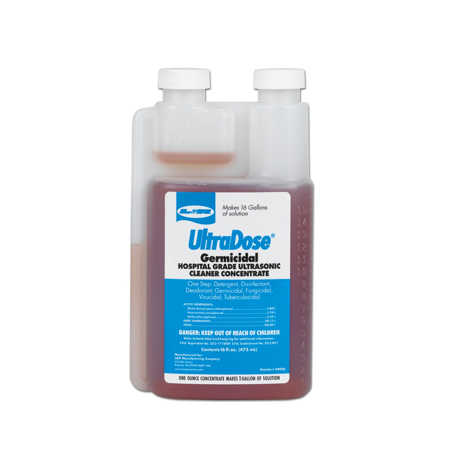 L&R ULTRADOSE GERMICIDAL ULTRASONIC CLEANER CONCENTRATE, 6 per case