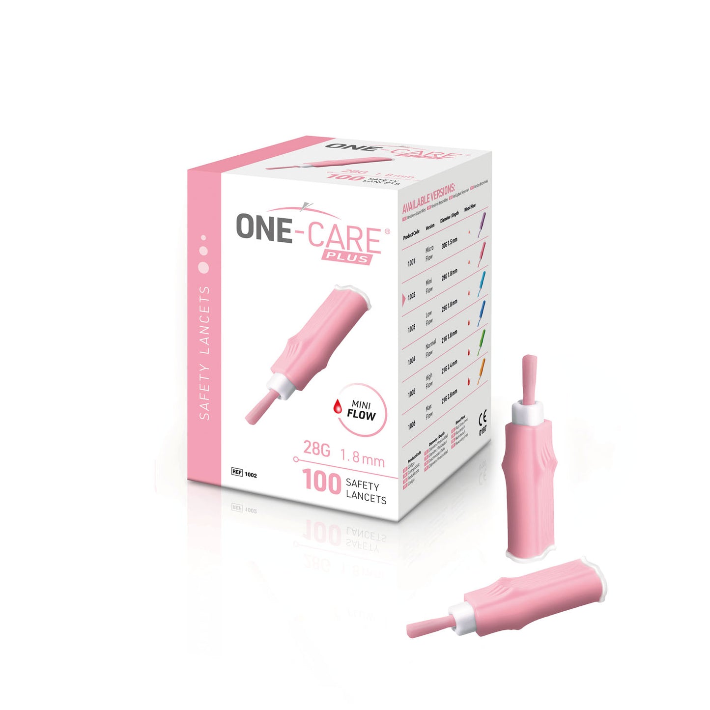 MEDIVENA ONE-CARE PLUS SAFETY LANCETS, 100 per box