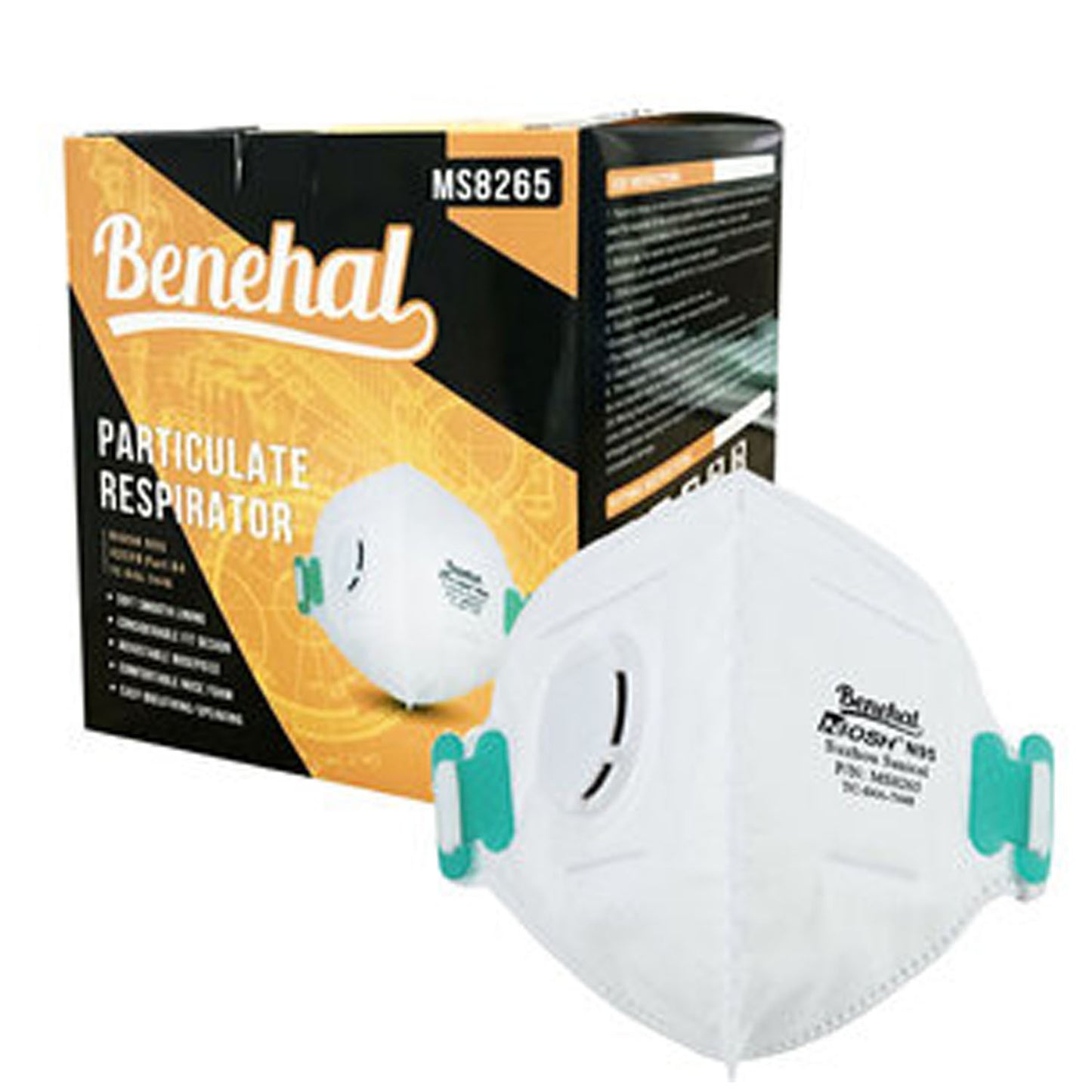 MEDIVENA BENEHAL N95 SURGICAL RESPIRATOR, 10 per box, 20 boxes per case