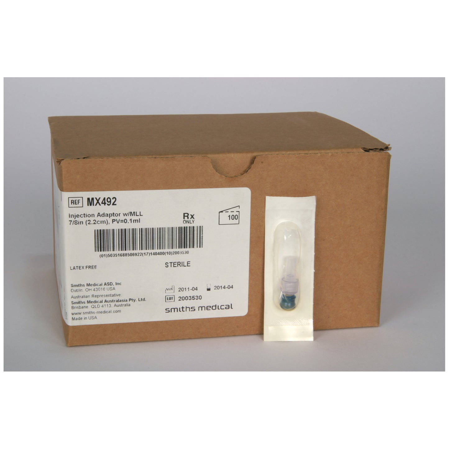 ICU MEDICAL ADAPTERS & CONNECTORS, 100 per case