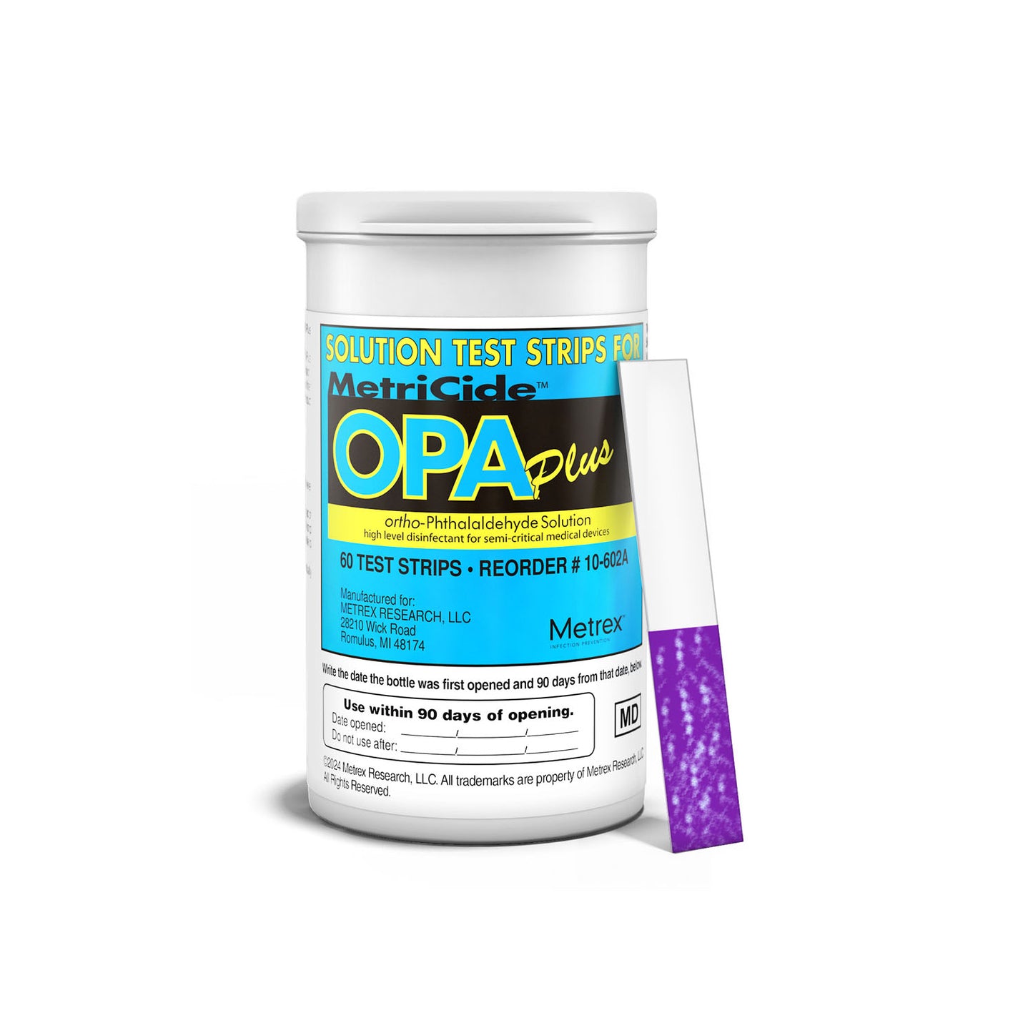 METREX METRICIDE OPA PLUS, 60 per bottle, 2 bottles per case