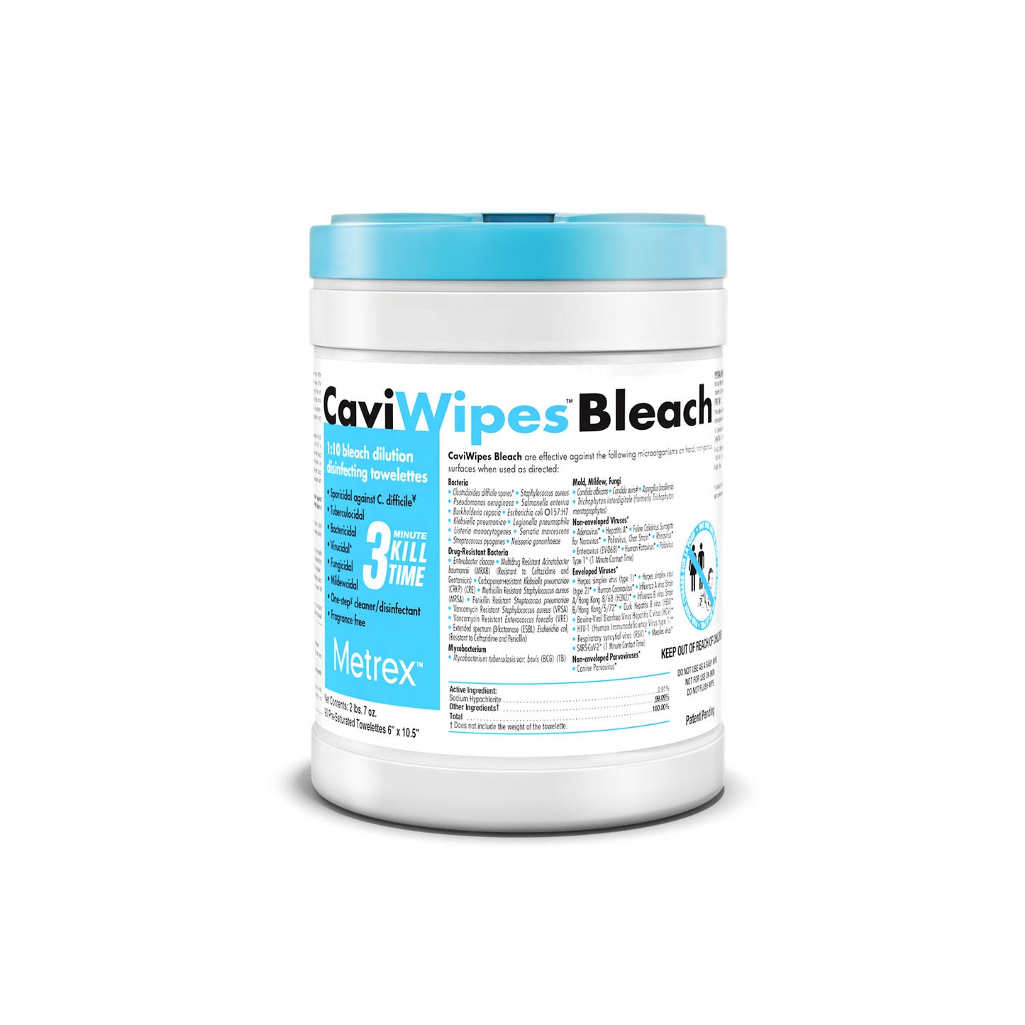 METREX CAVIWIPES1 SURFACE DISINFECTANT, 12 cartons per case