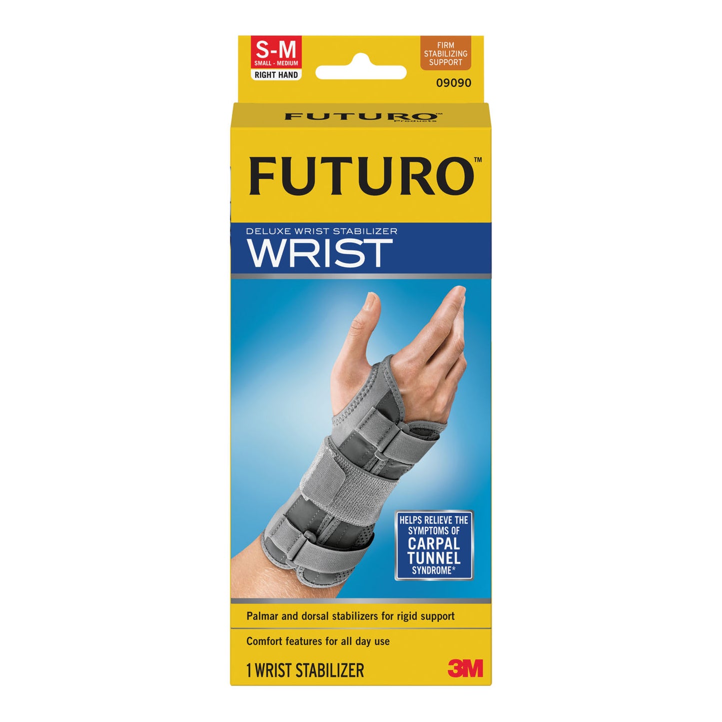 3M PSD FUTURO DELUXE WRIST STABILIZER, 3 per pack, 4 packs per case