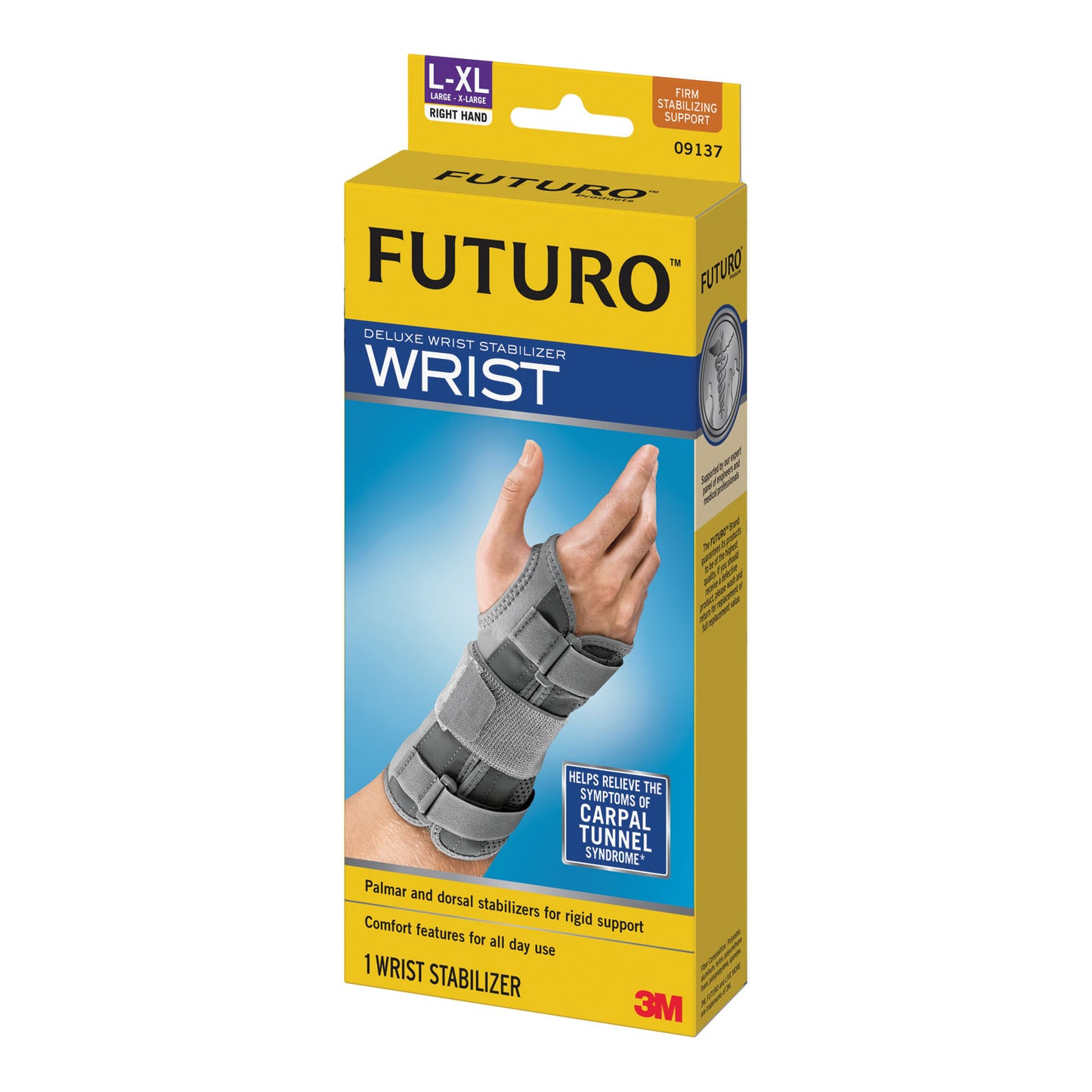 3M PSD FUTURO DELUXE WRIST STABILIZER, 3 per pack, 4 packs per case