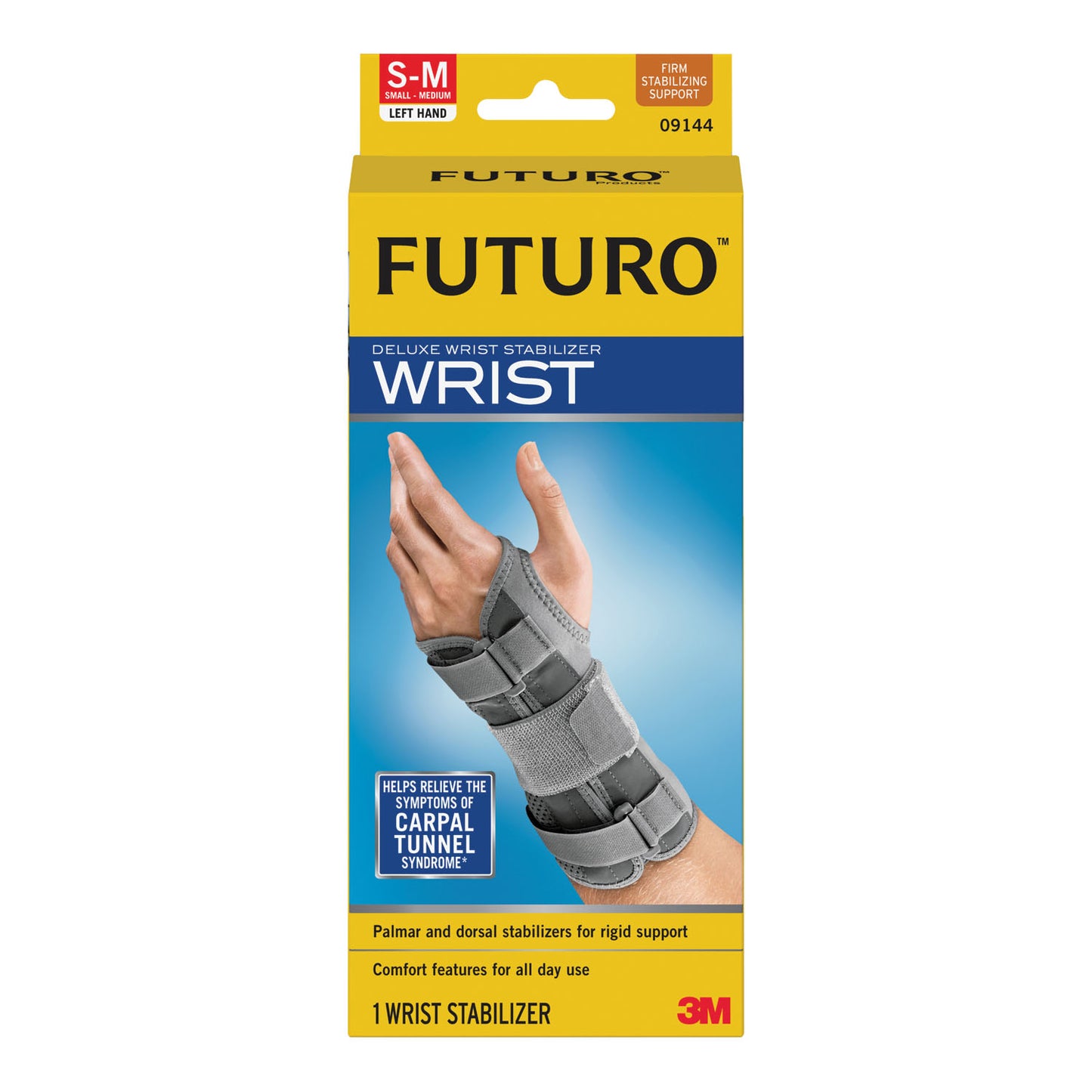 3M PSD FUTURO DELUXE WRIST STABILIZER, 3 per pack, 4 packs per case