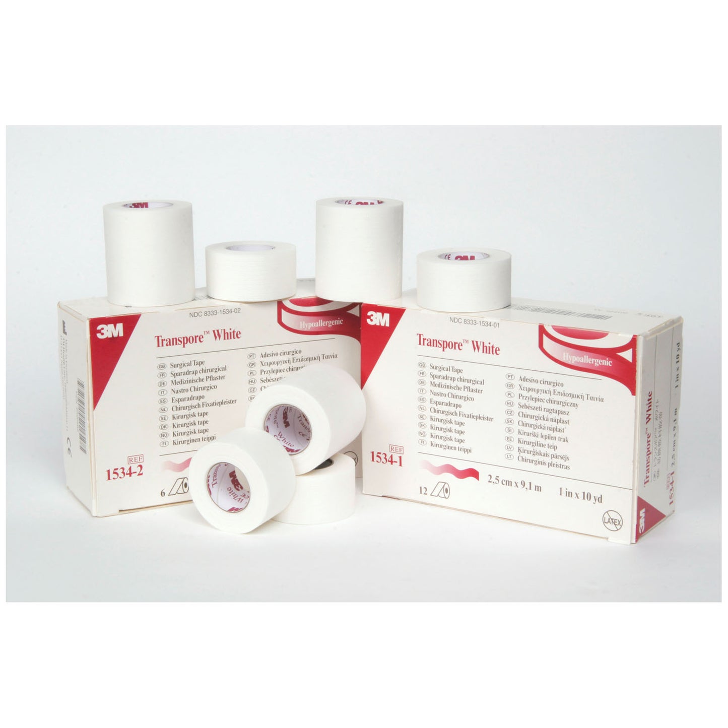 SOLVENTUM TRANSPORE WHITE DRESSING TAPE, 6 per box, 10 boxes per case