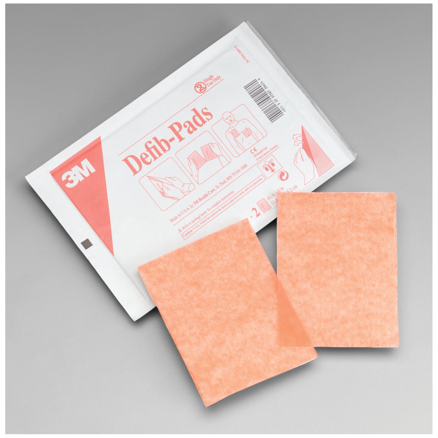 SOLVENTUM DEFIB PADS, 2 per pack, 10 packs per box, 10 boxes per case