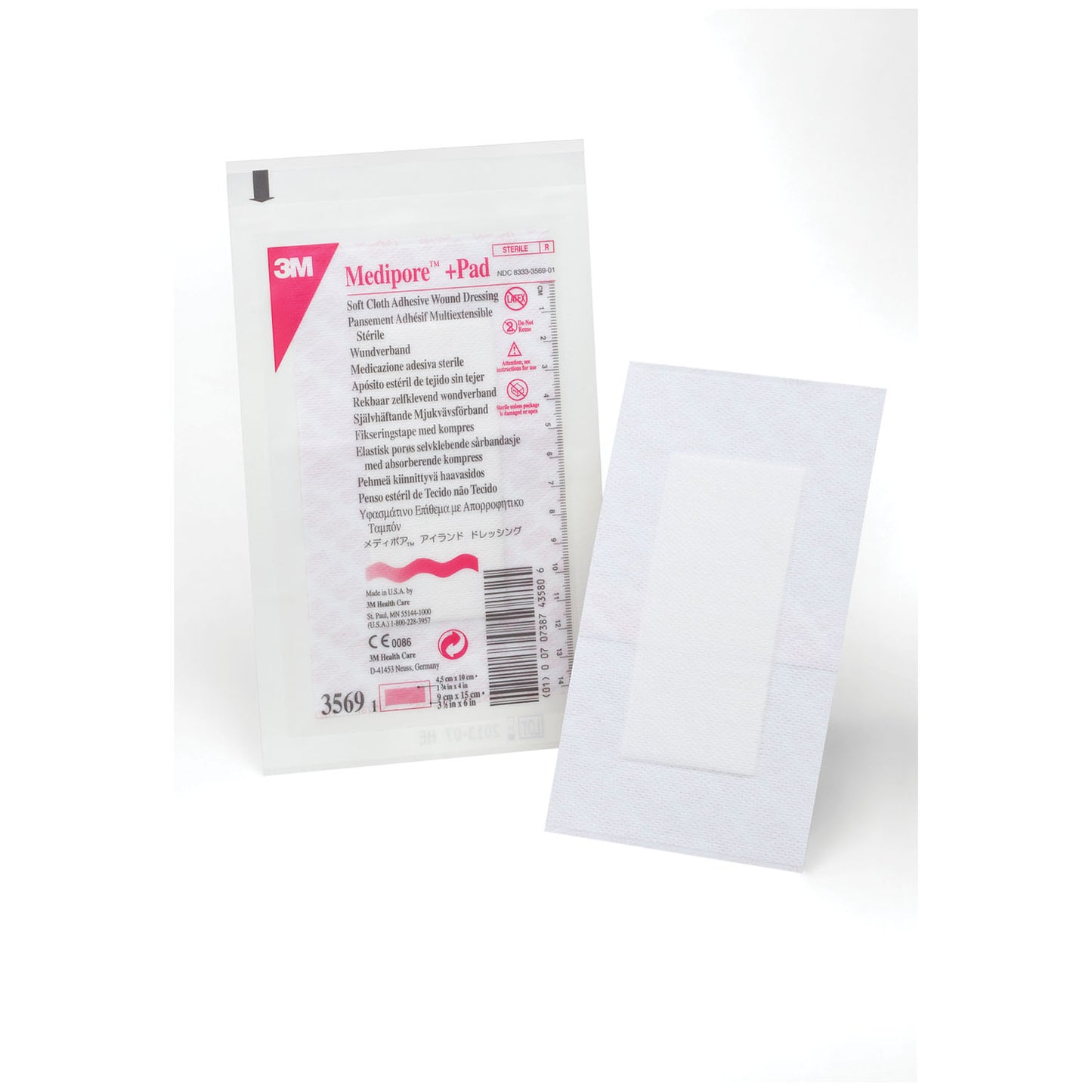 SOLVENTUM MEDIPORE +PAD SOFT CLOTH ADHESIVE WOUND DRESSING, 25 per box, 4 boxes per case