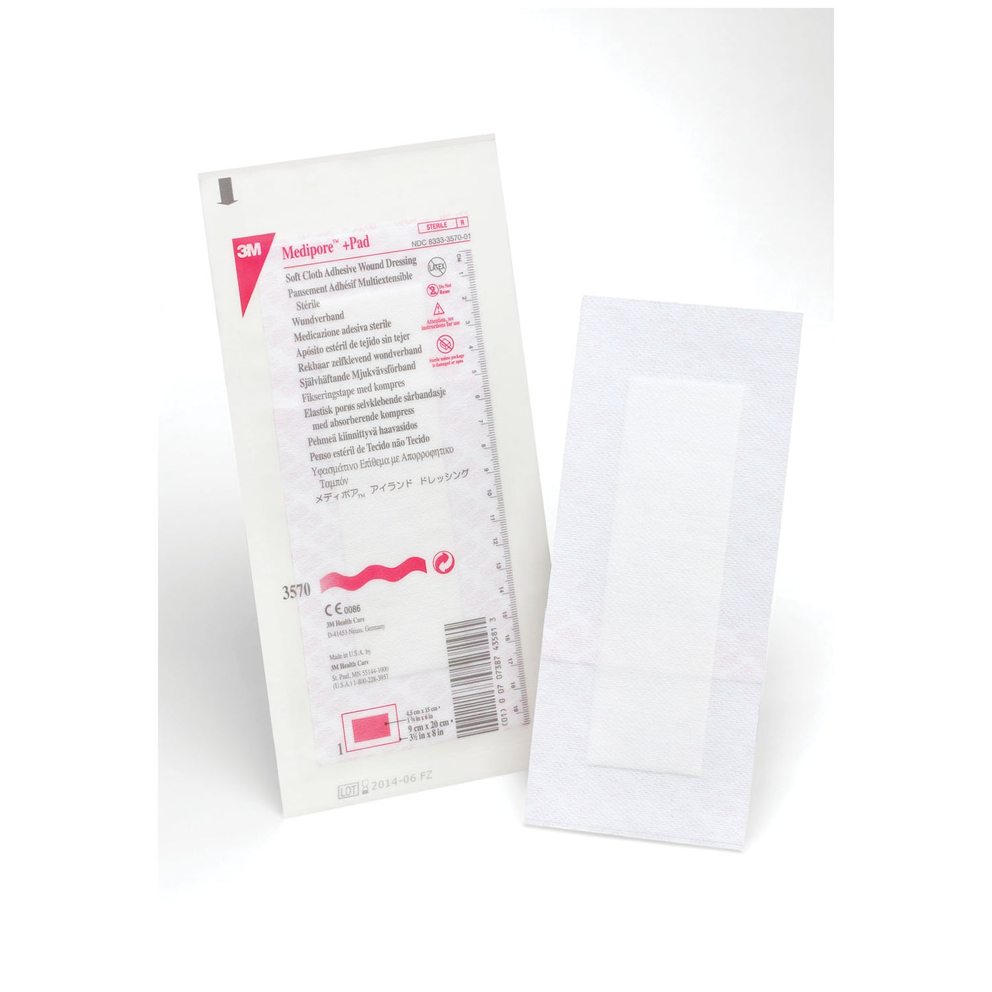 SOLVENTUM MEDIPORE +PAD SOFT CLOTH ADHESIVE WOUND DRESSING, 25 per box, 4 boxes per case