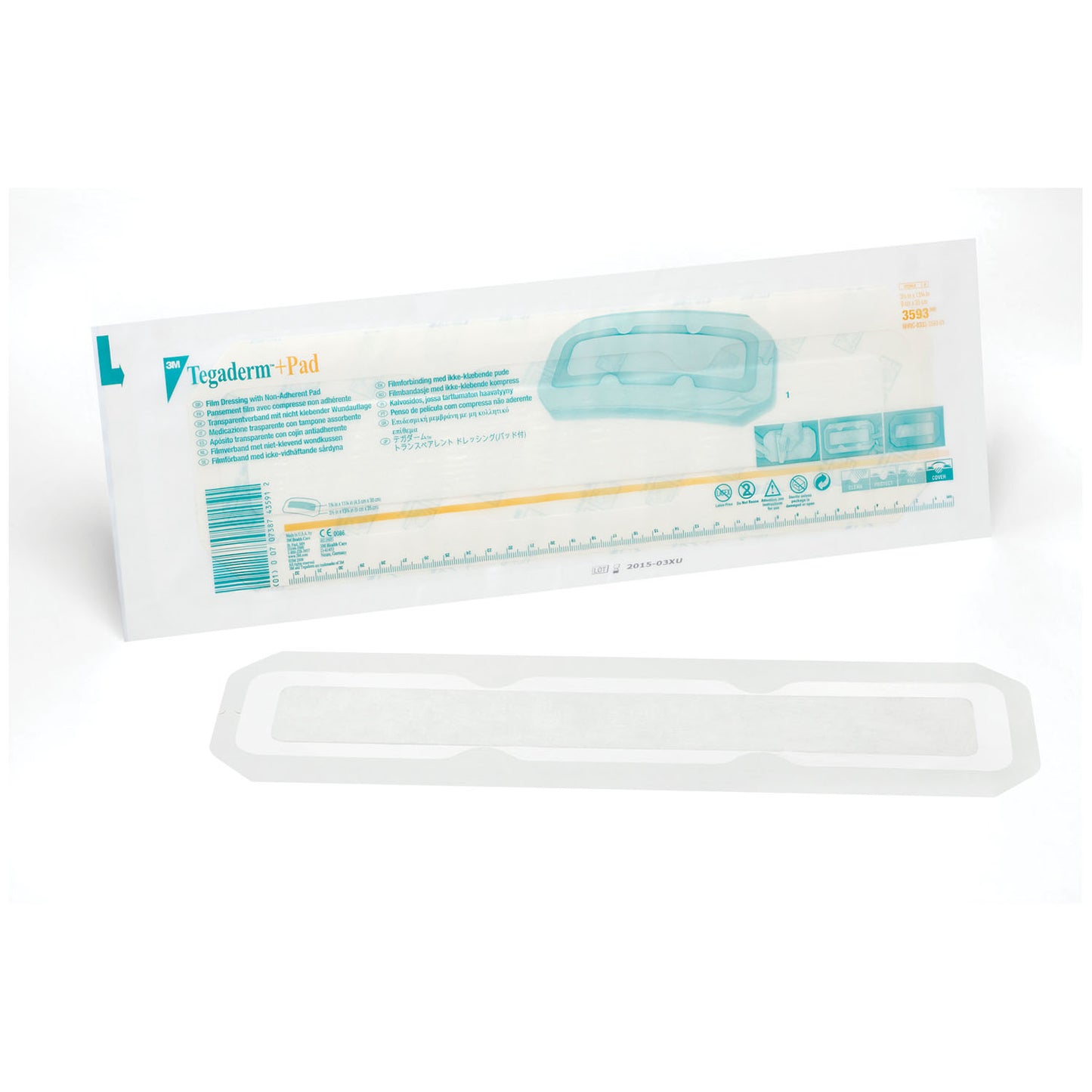 SOLVENTUM TEGADERM + PAD FILM DRESSING WITH NON-ADHERENT PAD, 25 per box, 4 boxes per case