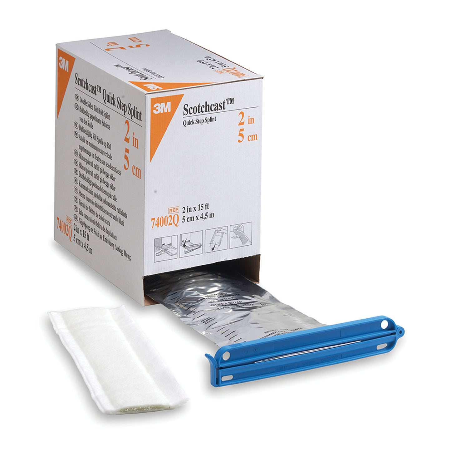 SOLVENTUM SCOTCHCAST QUICK STEP DOUBLE SIDED FELT ROLL SPLINT, 1 roll per box, 2 boxes per case