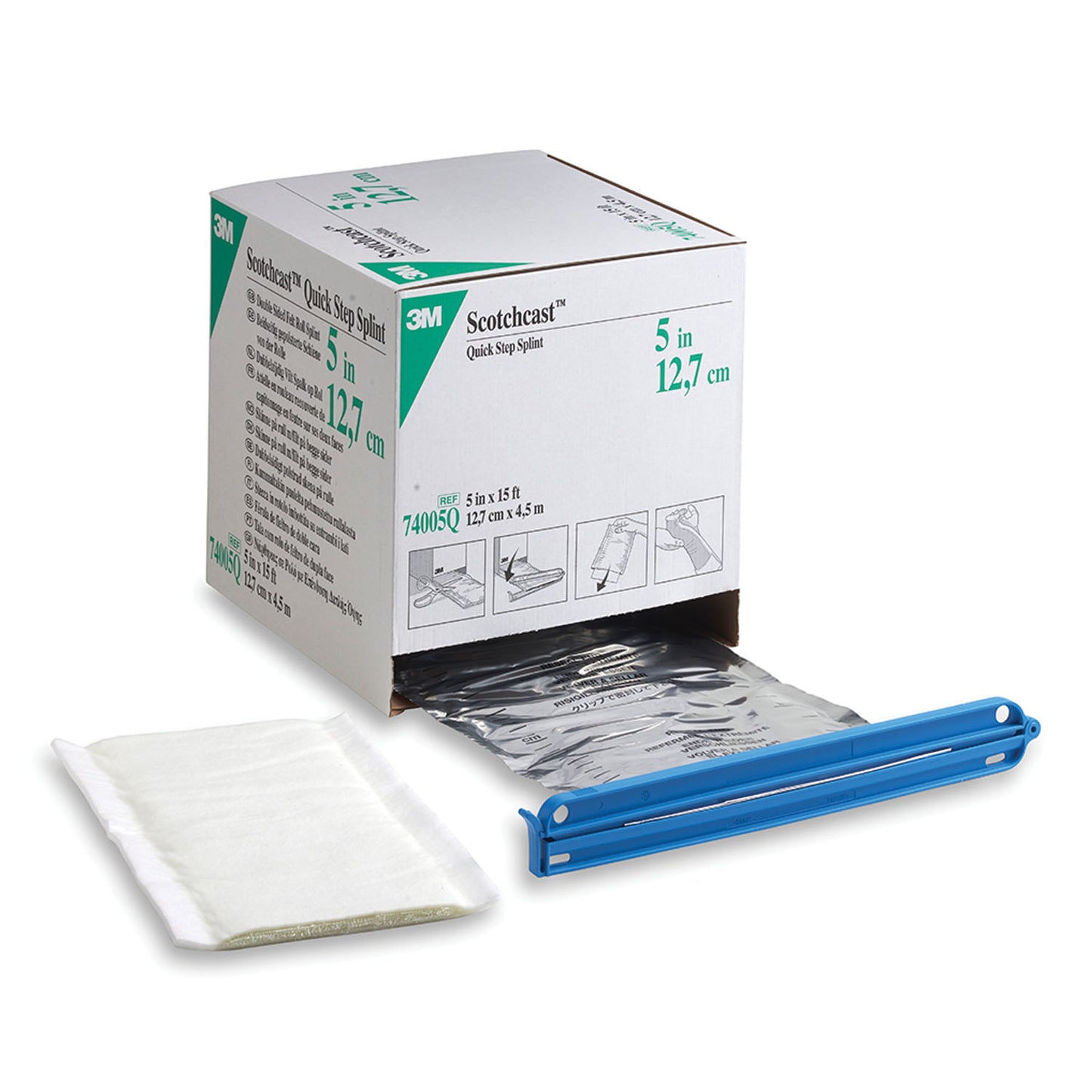 SOLVENTUM SCOTCHCAST QUICK STEP DOUBLE SIDED FELT ROLL SPLINT, 1 roll per box, 2 boxes per case