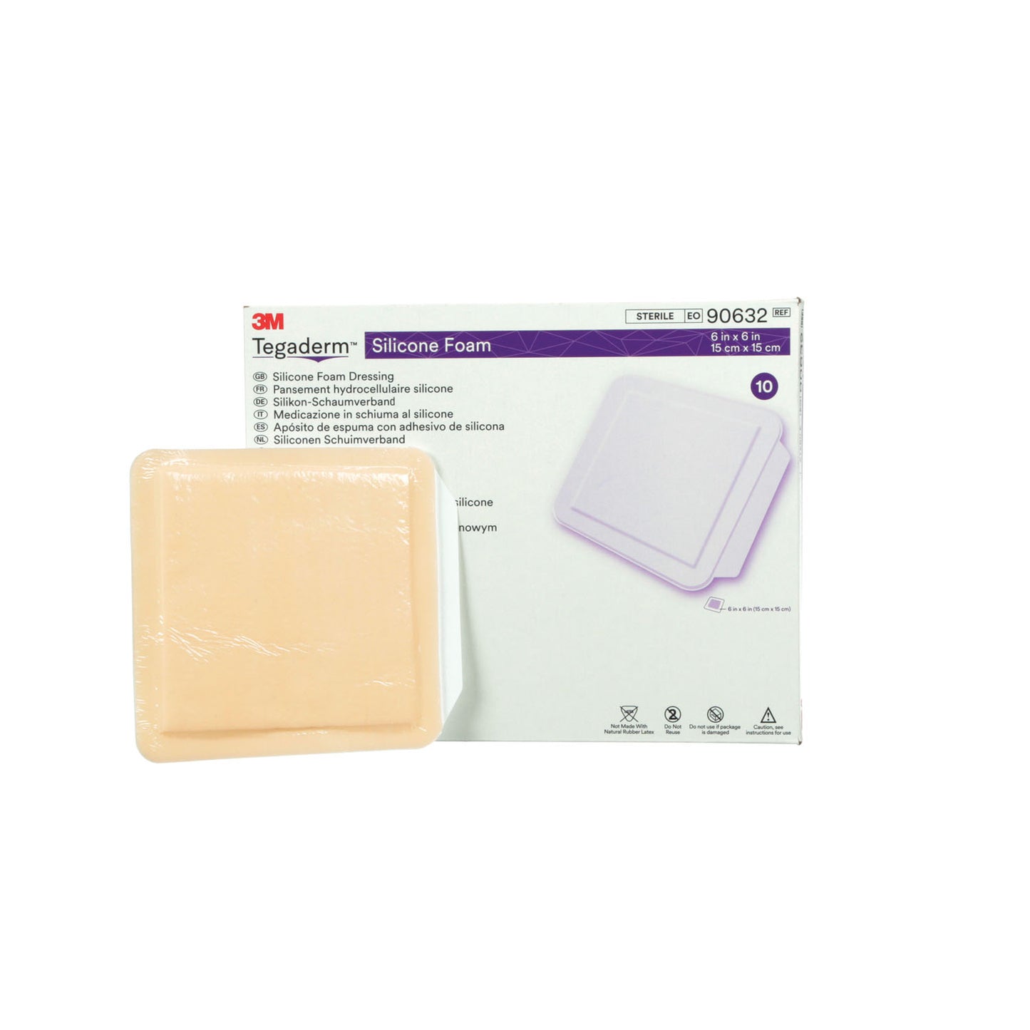 SOLVENTUM TEGADERM SILICONE FOAM BORDER DRESSING, 10 per box, 4 boxes per case