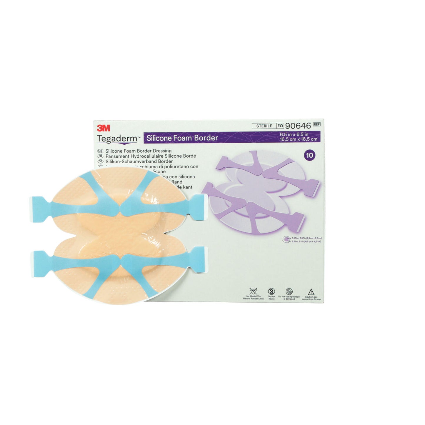 SOLVENTUM TEGADERM SILICONE FOAM BORDER DRESSING, 5 per box, 4 boxes per case