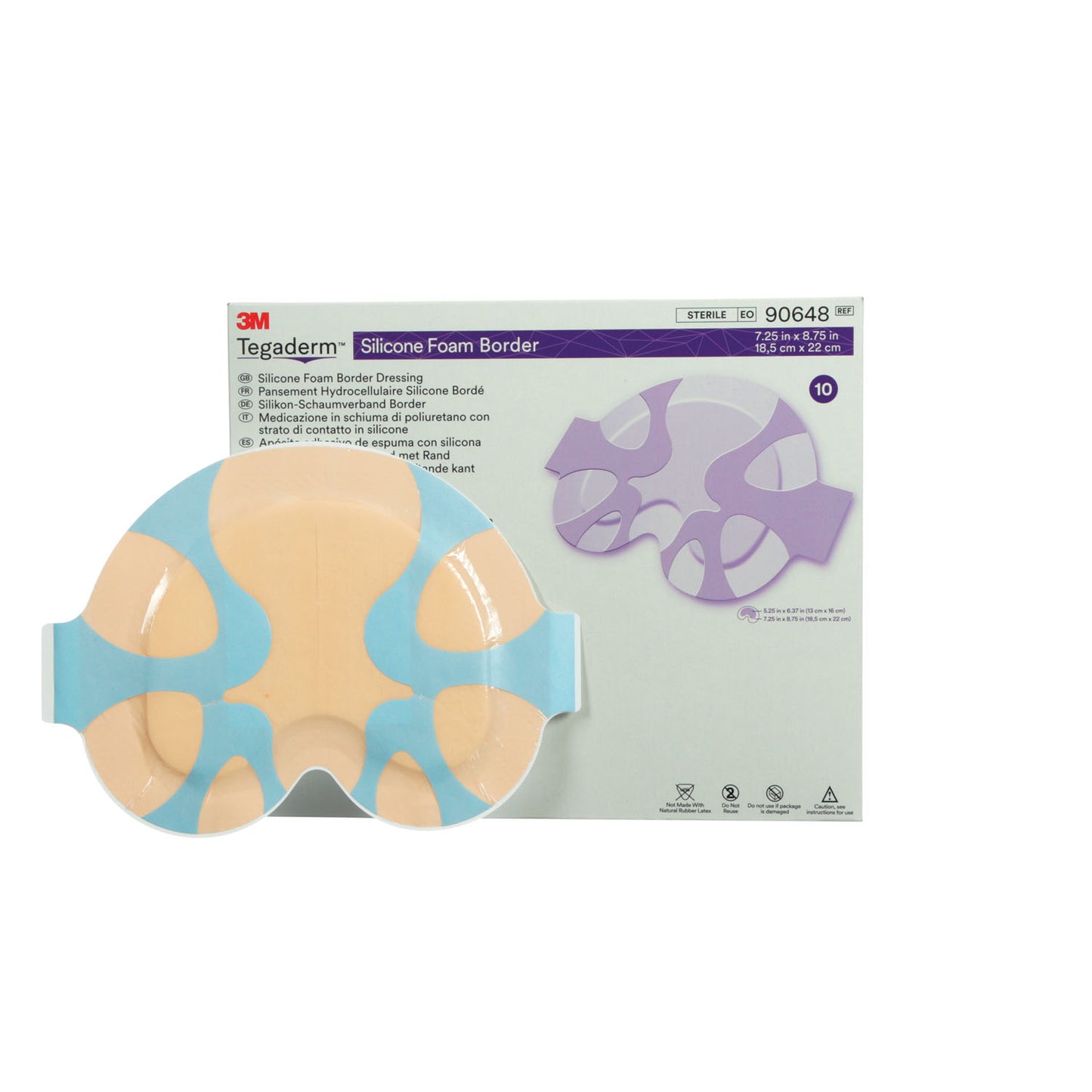 SOLVENTUM TEGADERM SILICONE FOAM BORDER DRESSING, 5 per box, 4 boxes per case