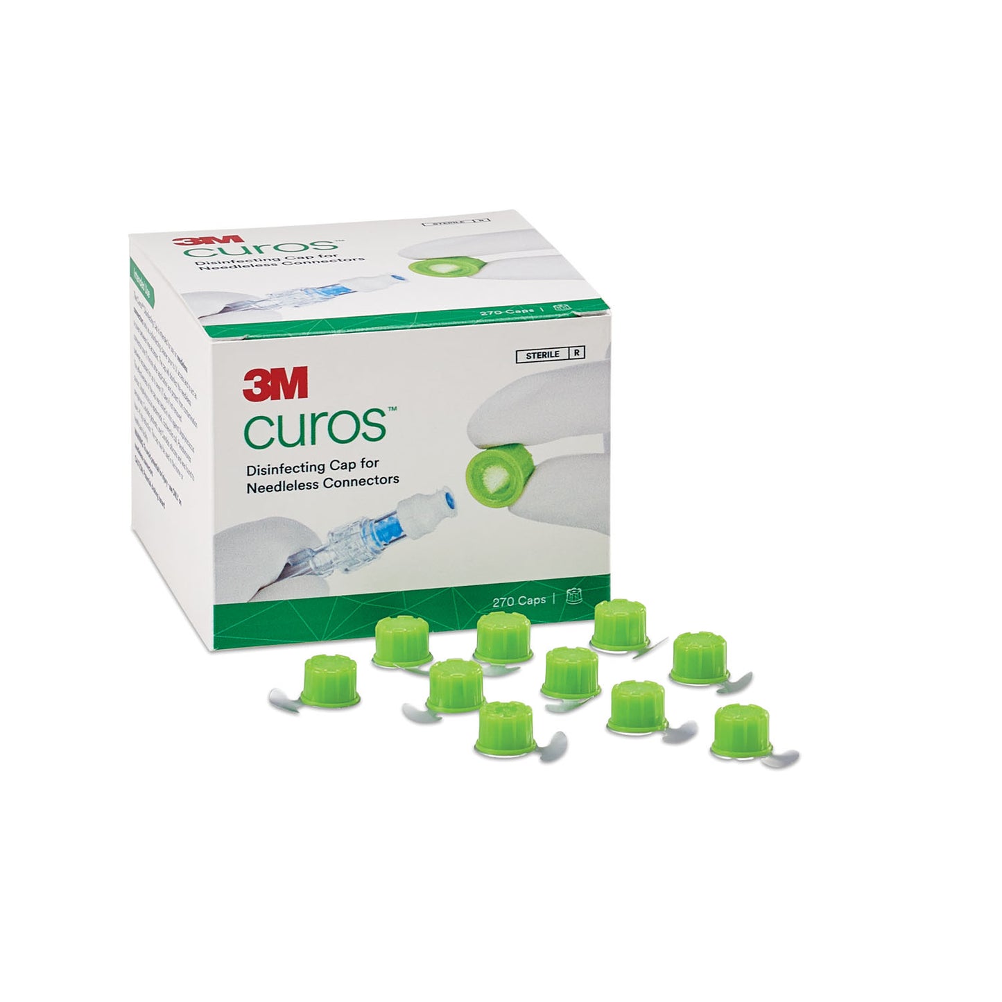 SOLVENTUM CUROS DISINFECTING PORT PROTECTORS, 270 per box, 20 boxes per case