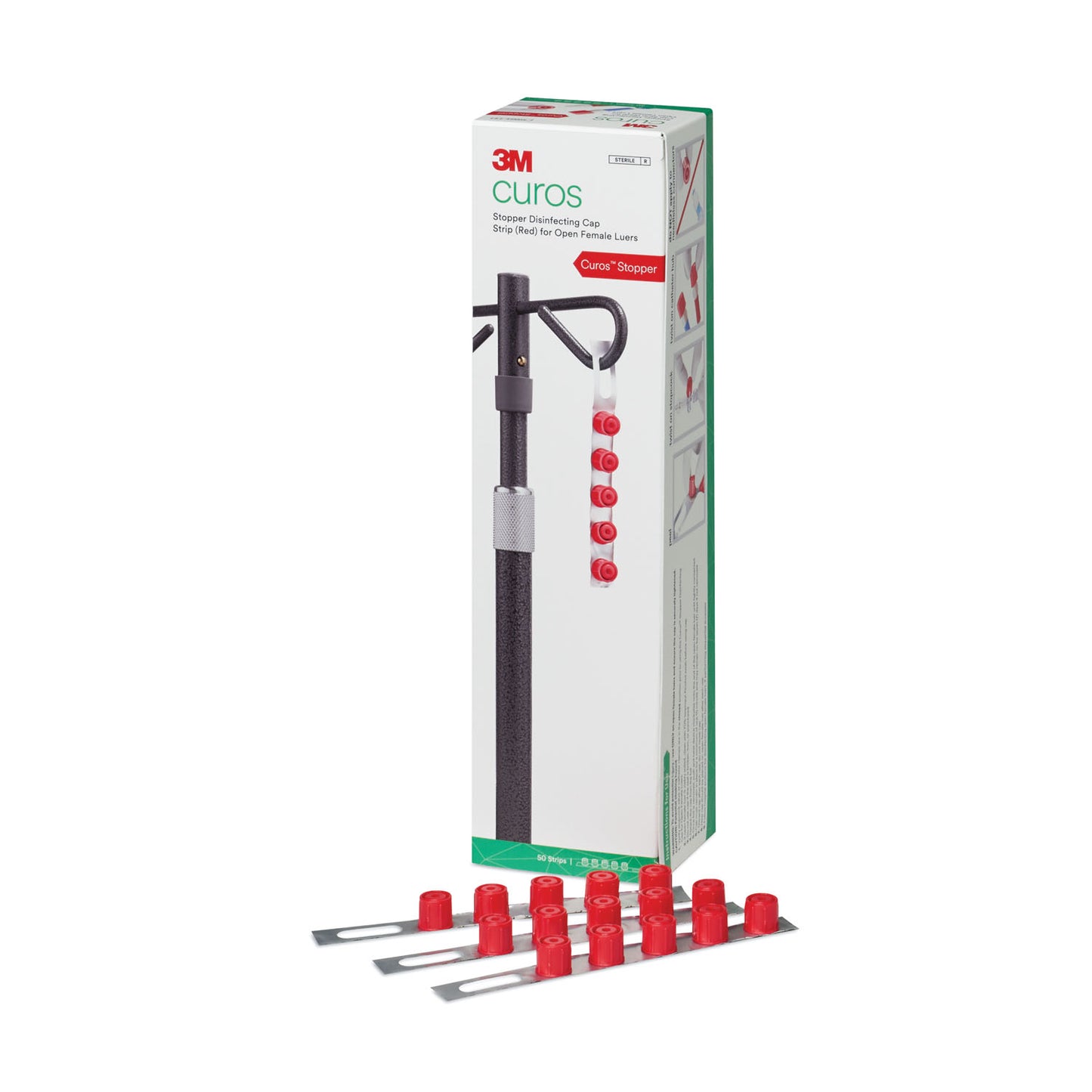 SOLVENTUM CUROS STOPPER DISINFECTING CAP, 8 boxes per case