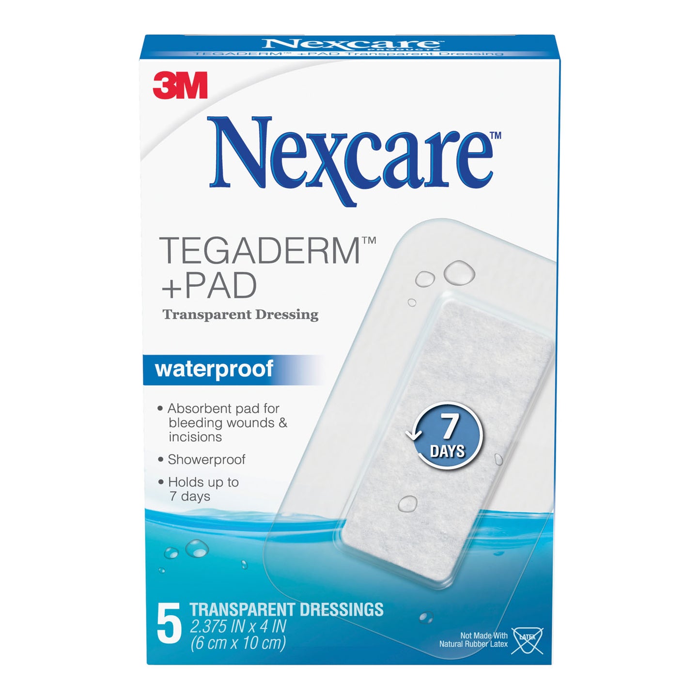 3M PSD NEXCARE ADHESIVE PADS, 5 per box, 12 boxes per case