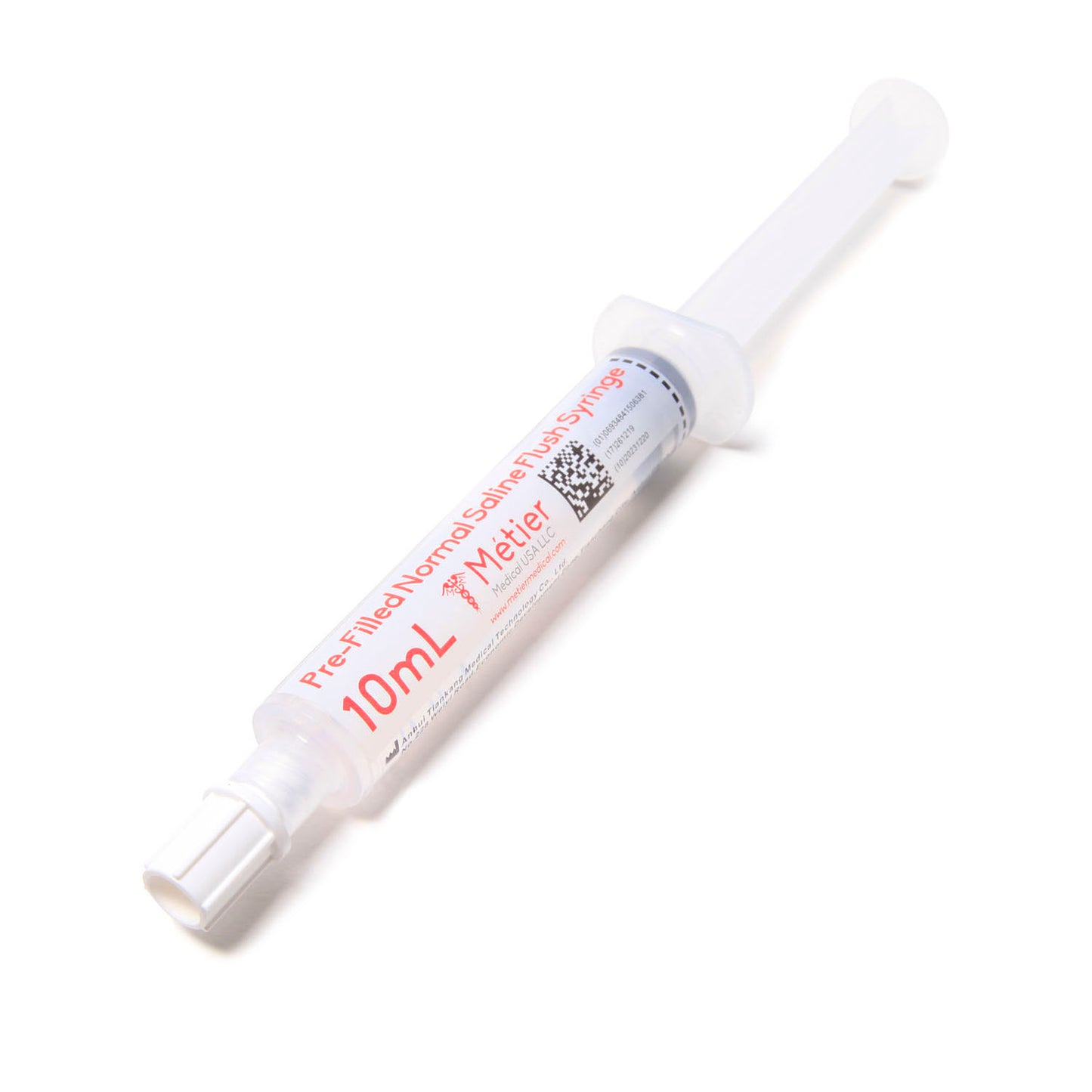 METIER MEDICAL SAFE-T-FLUSH PRE-FILLED SALINE SYRINGE, 30 per box, 10 boxes per case