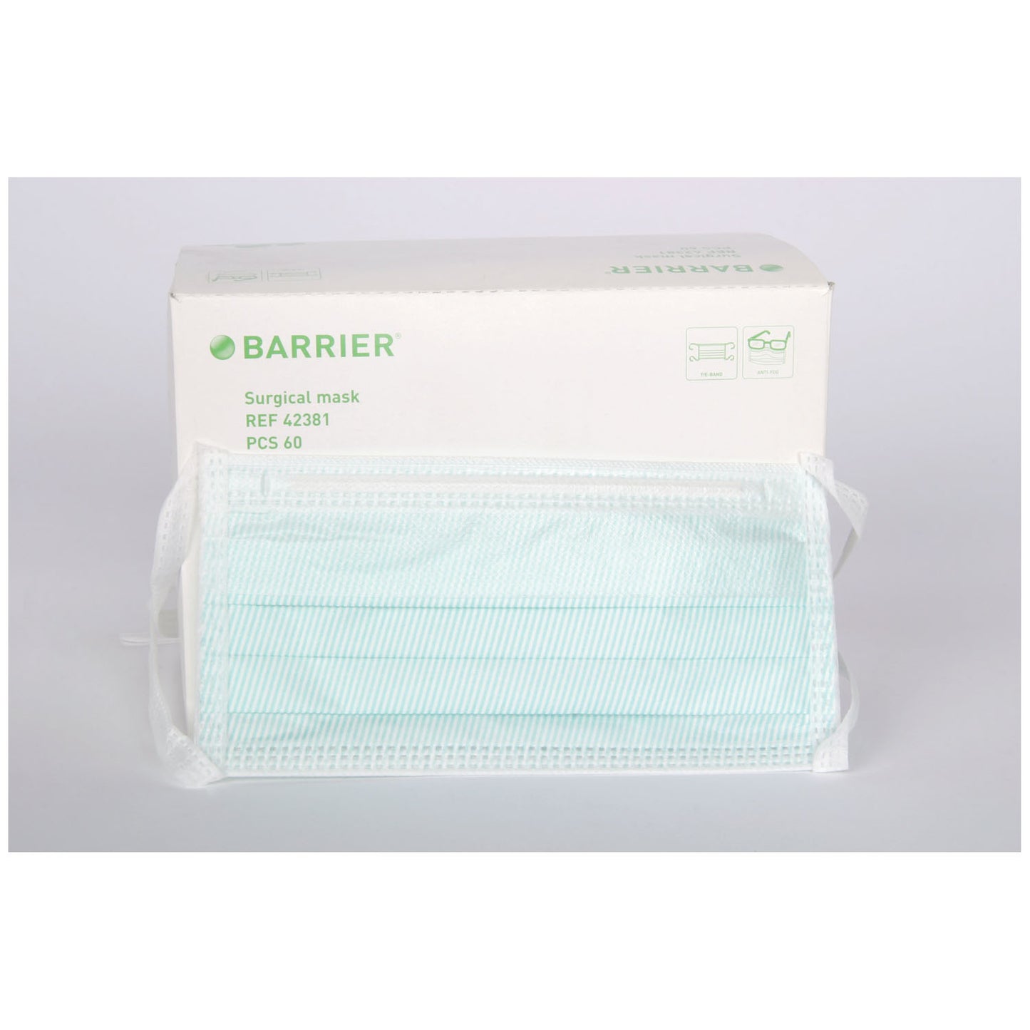 MOLNLYCKE BARRIER ANTI-FOG FACE MASK, 60 per box, 10 boxes per case