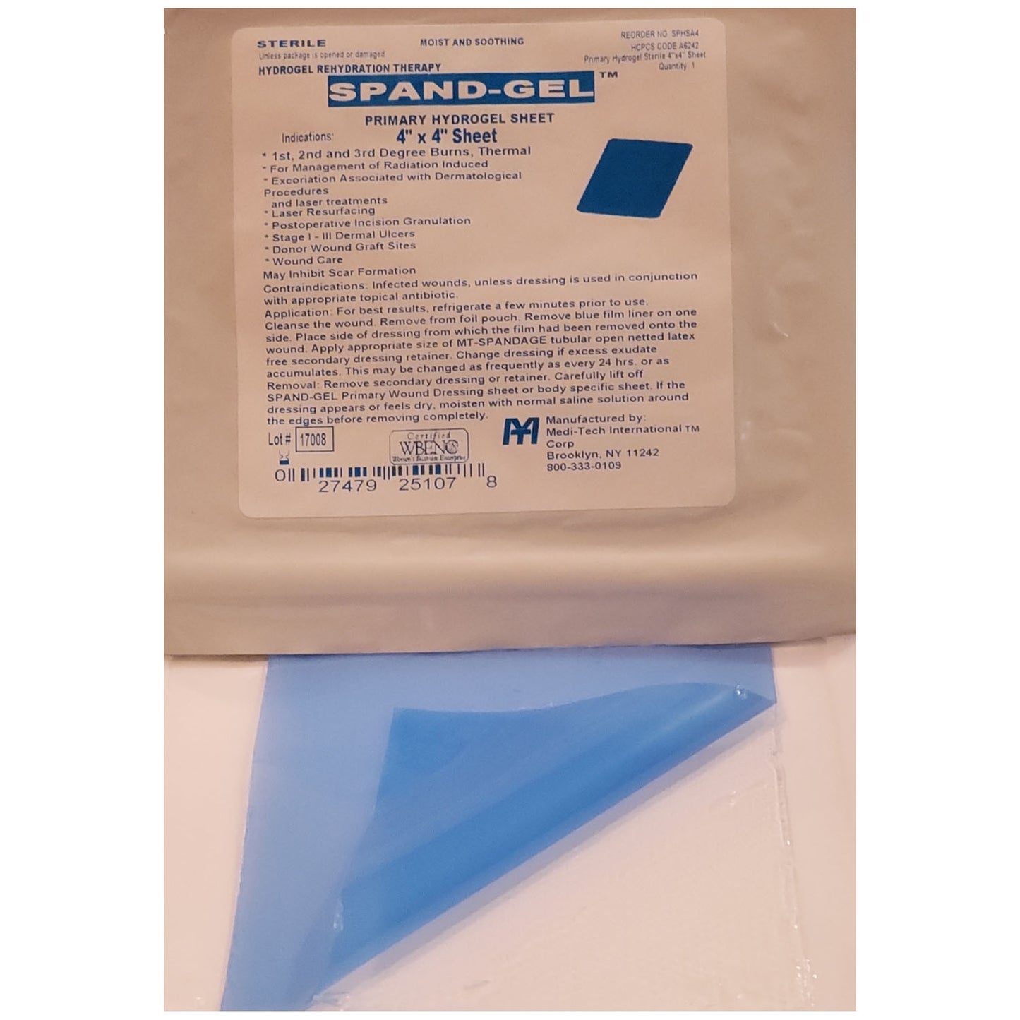 MARKETLAB MEDI-TECH INTERNATIONAL SPAND-GEL HYDROGEL SHEETS, 30 per case