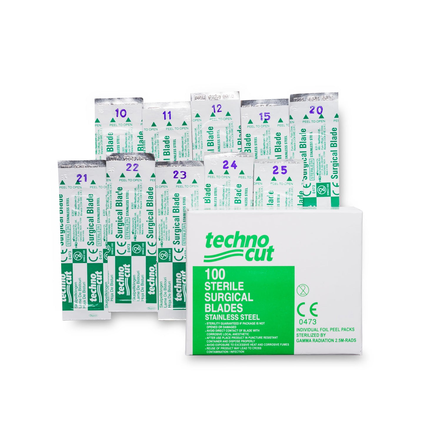 MYCO TECHNOCUT PREMIUM SURGICAL BLADES, 100 per box