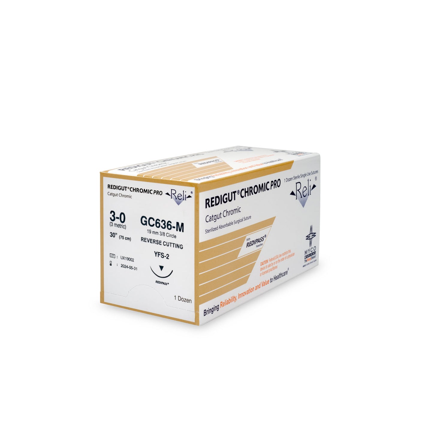 MYCO RELI PRO SUTURE, 12 per box