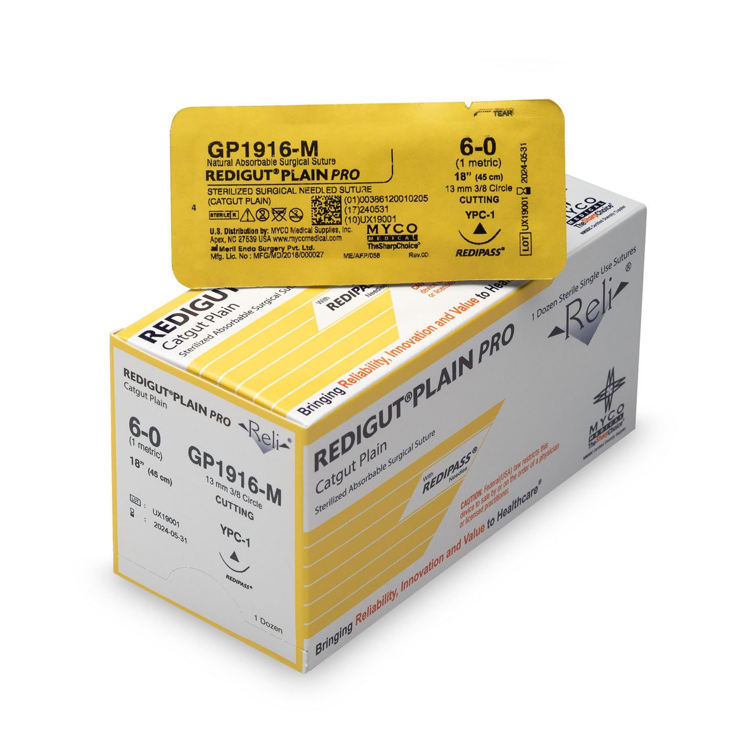 MYCO RELI PRO SUTURE, 12 per box