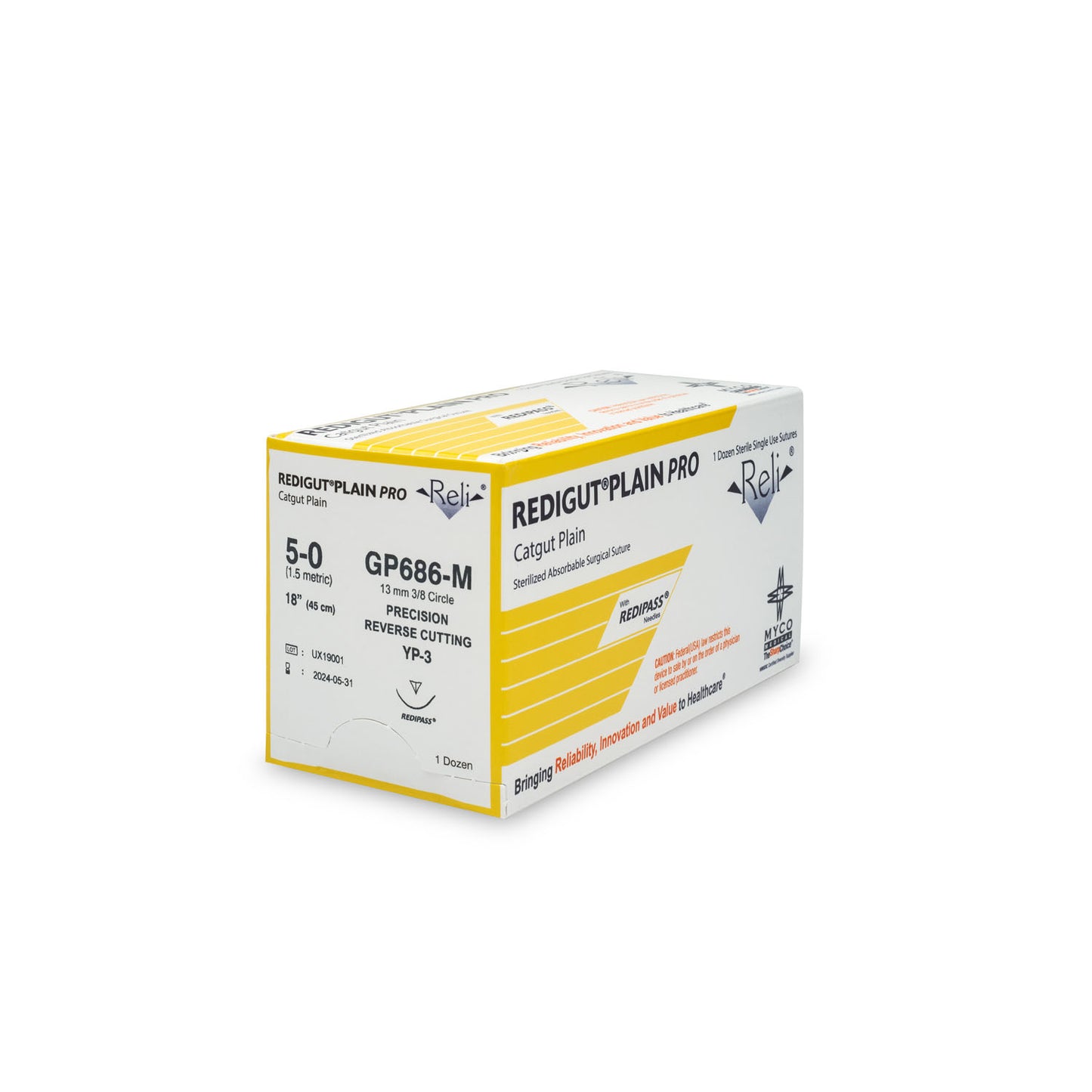 MYCO RELI PRO SUTURE, 12 per box