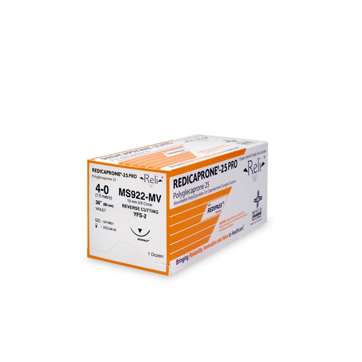 MYCO RELI PRO SUTURE, 12 per box