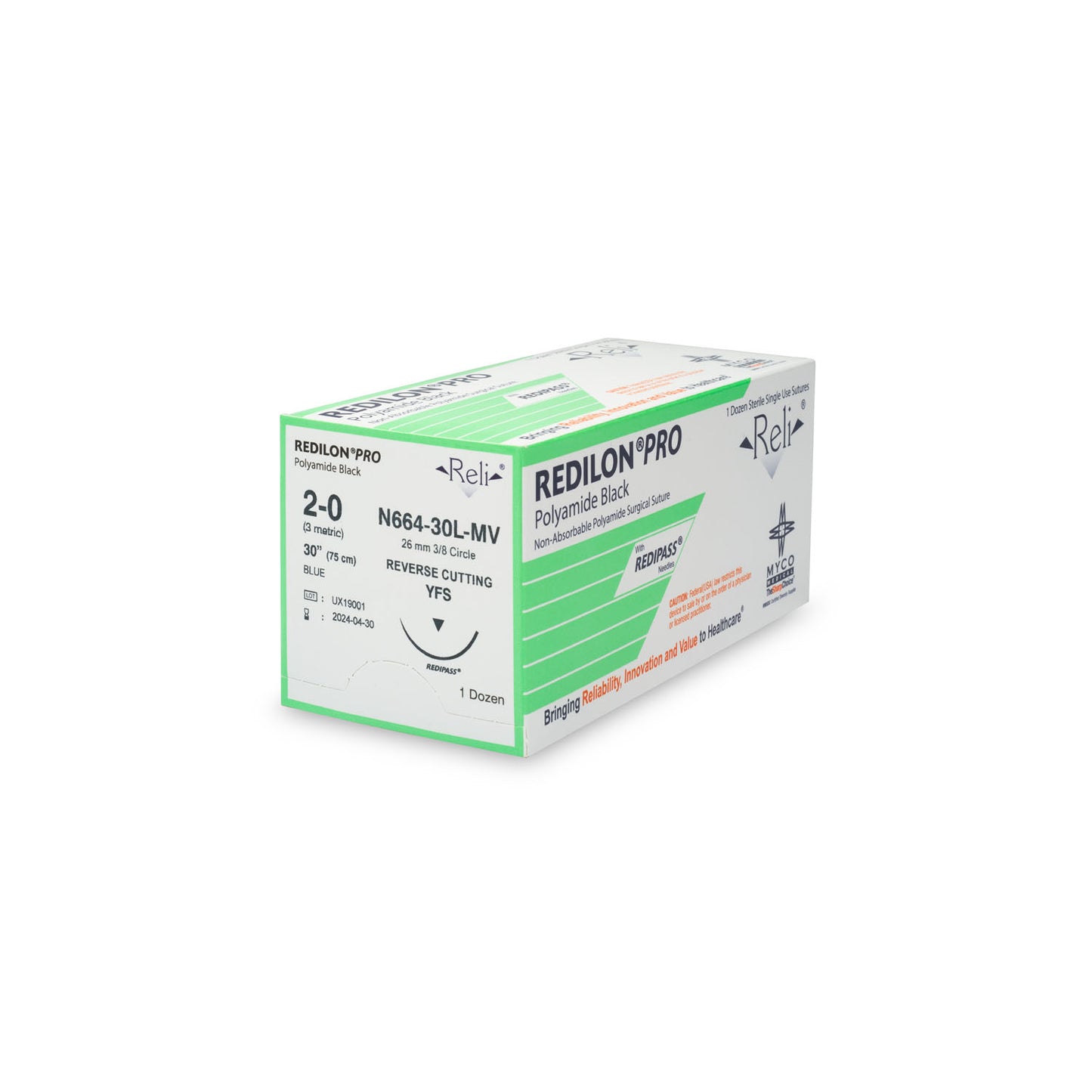 MYCO RELI PRO SUTURE, 12 per box