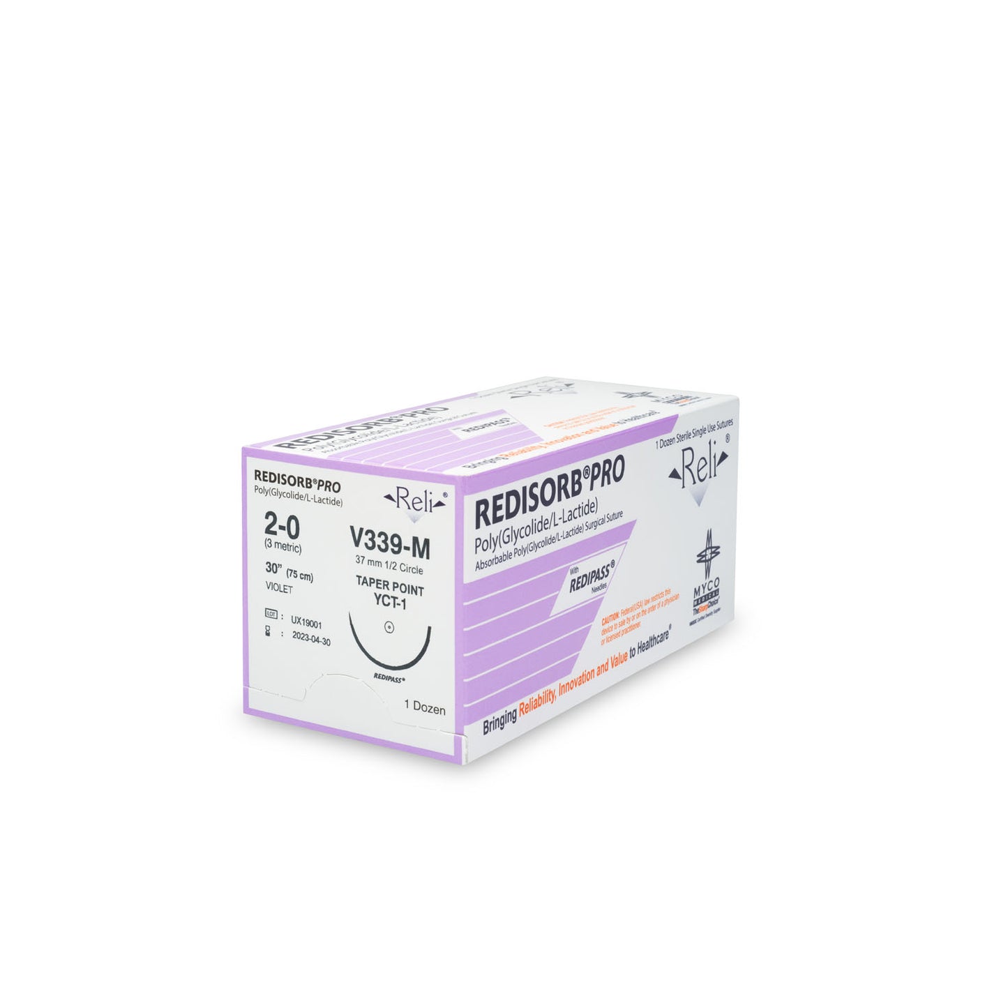 MYCO RELI PRO SUTURE, 12 per box