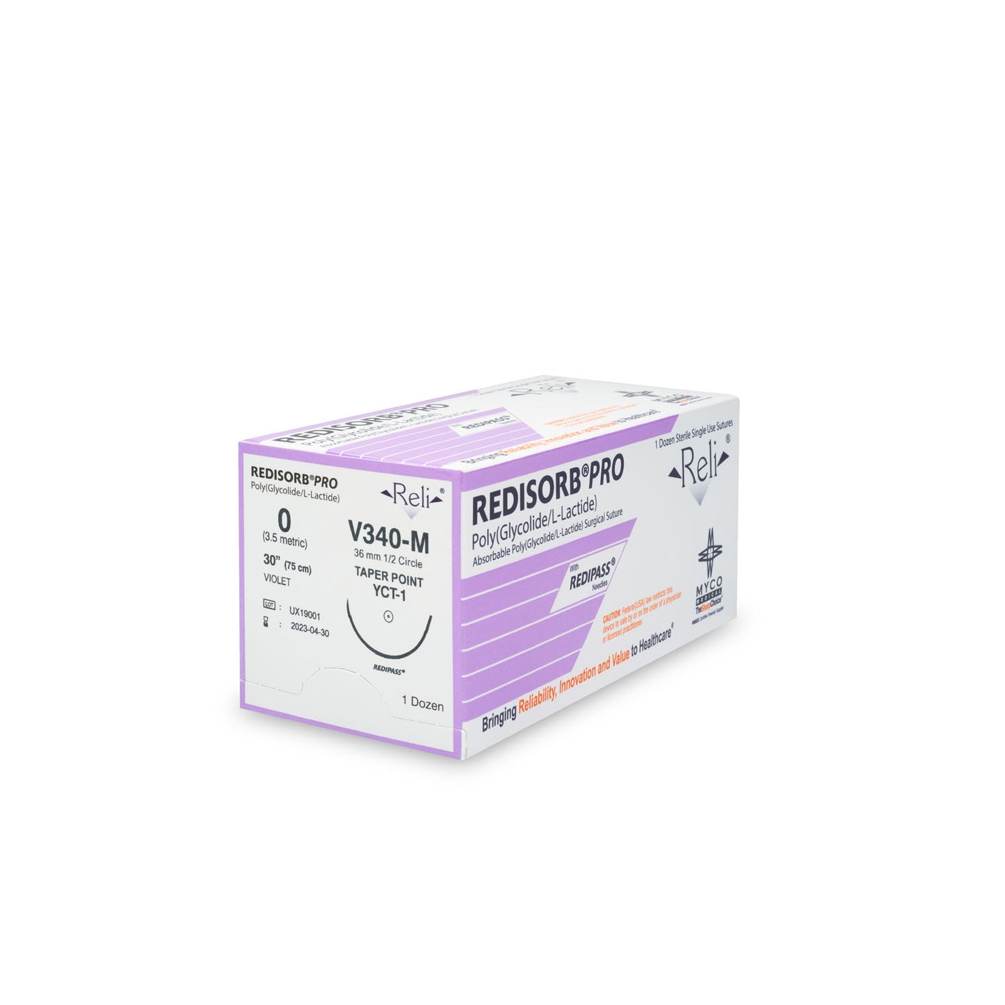 MYCO RELI PRO SUTURE, 12 per box