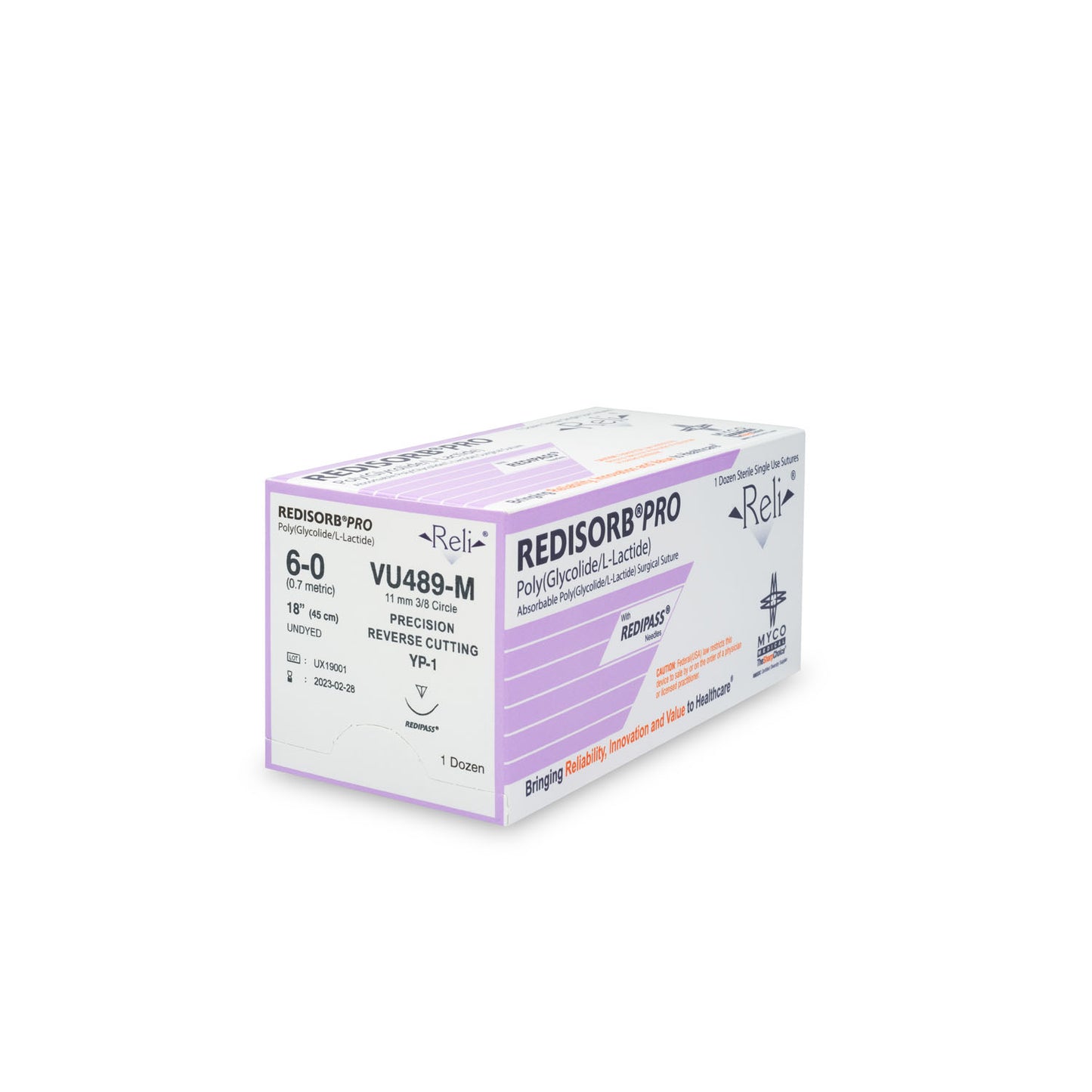 MYCO RELI PRO SUTURE, 12 per box