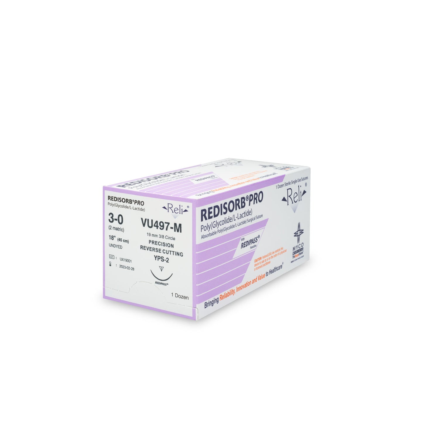 MYCO RELI PRO SUTURE, 12 per box