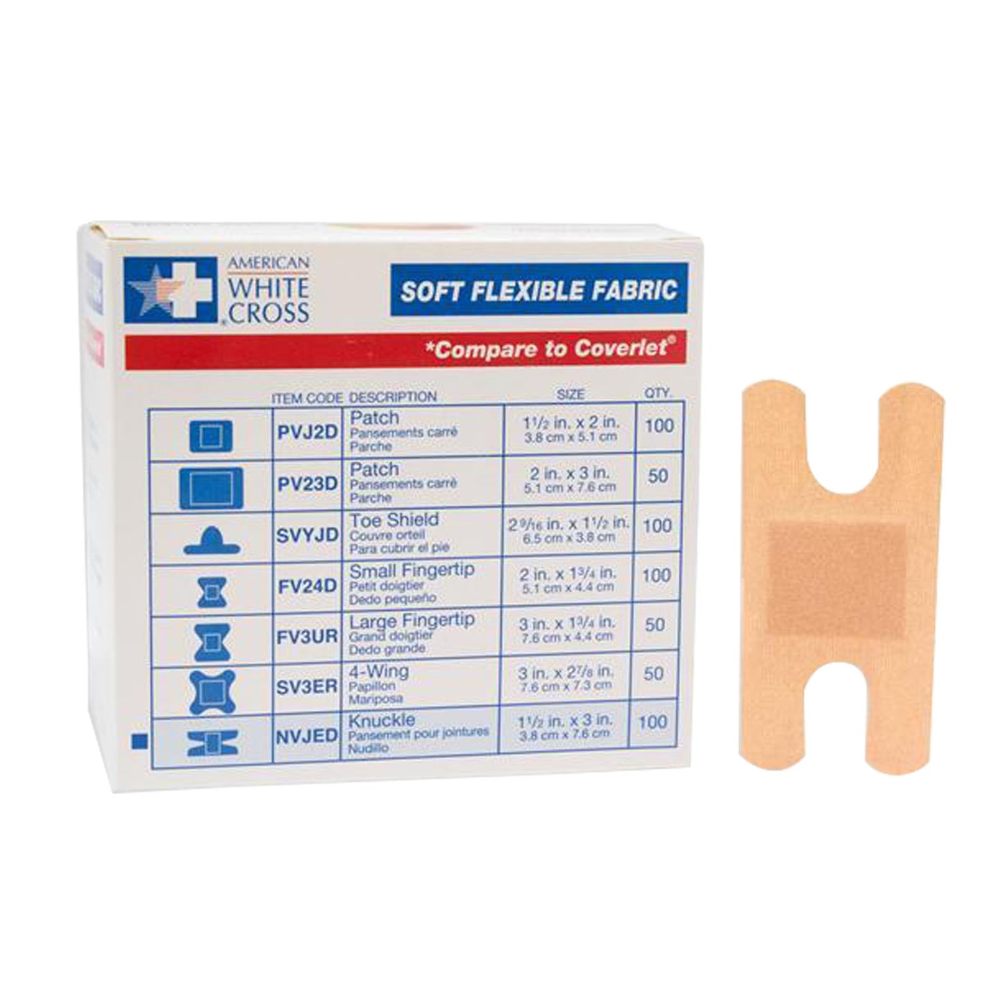 DUKAL SOFT FLEXIBLE FABRIC BANDAGES, 100 per box, 12 boxes per case