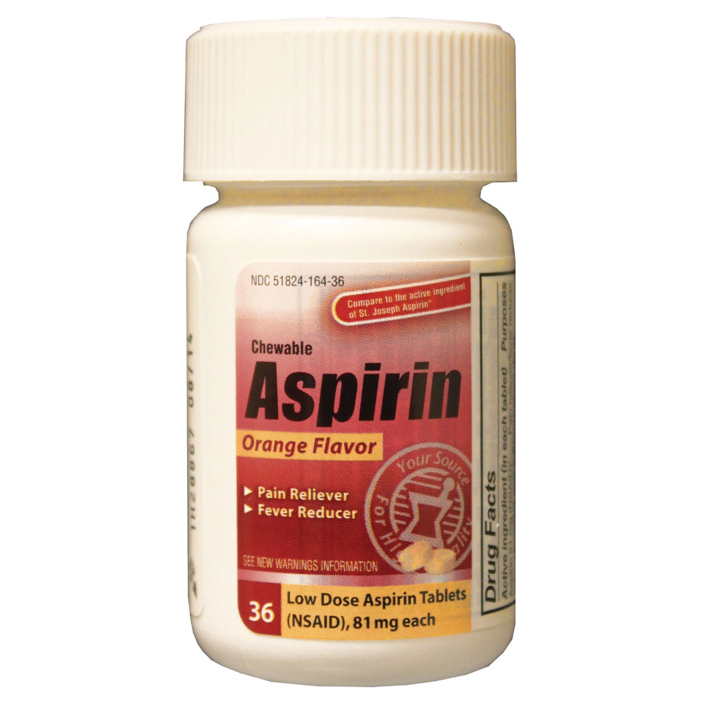 NEW WORLD IMPORTS CAREALL ASPIRIN, 36 per bottle, 24 bottles per case